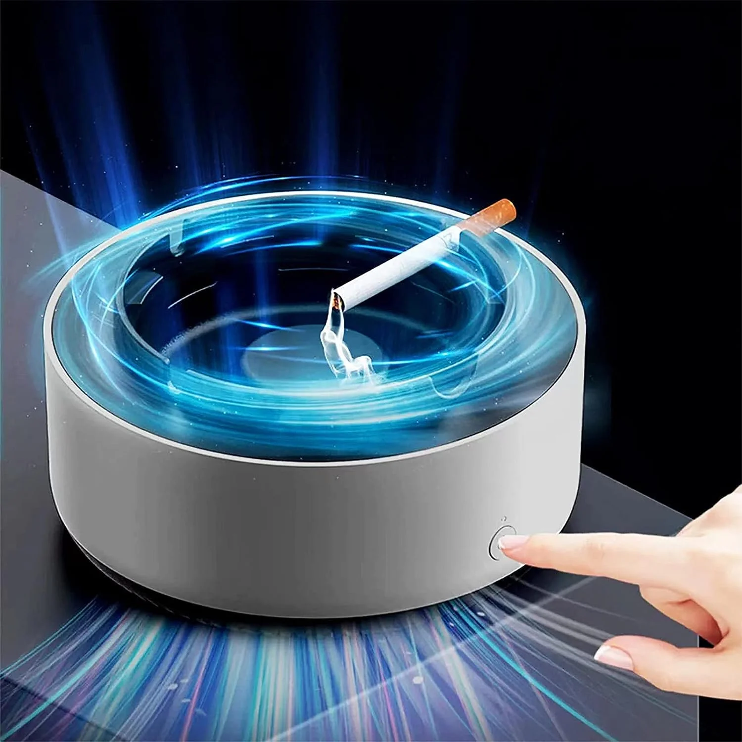 Smokeless Ashtray Air Purifier Smoke Filter Ashtray with Odor Removal - Image 2