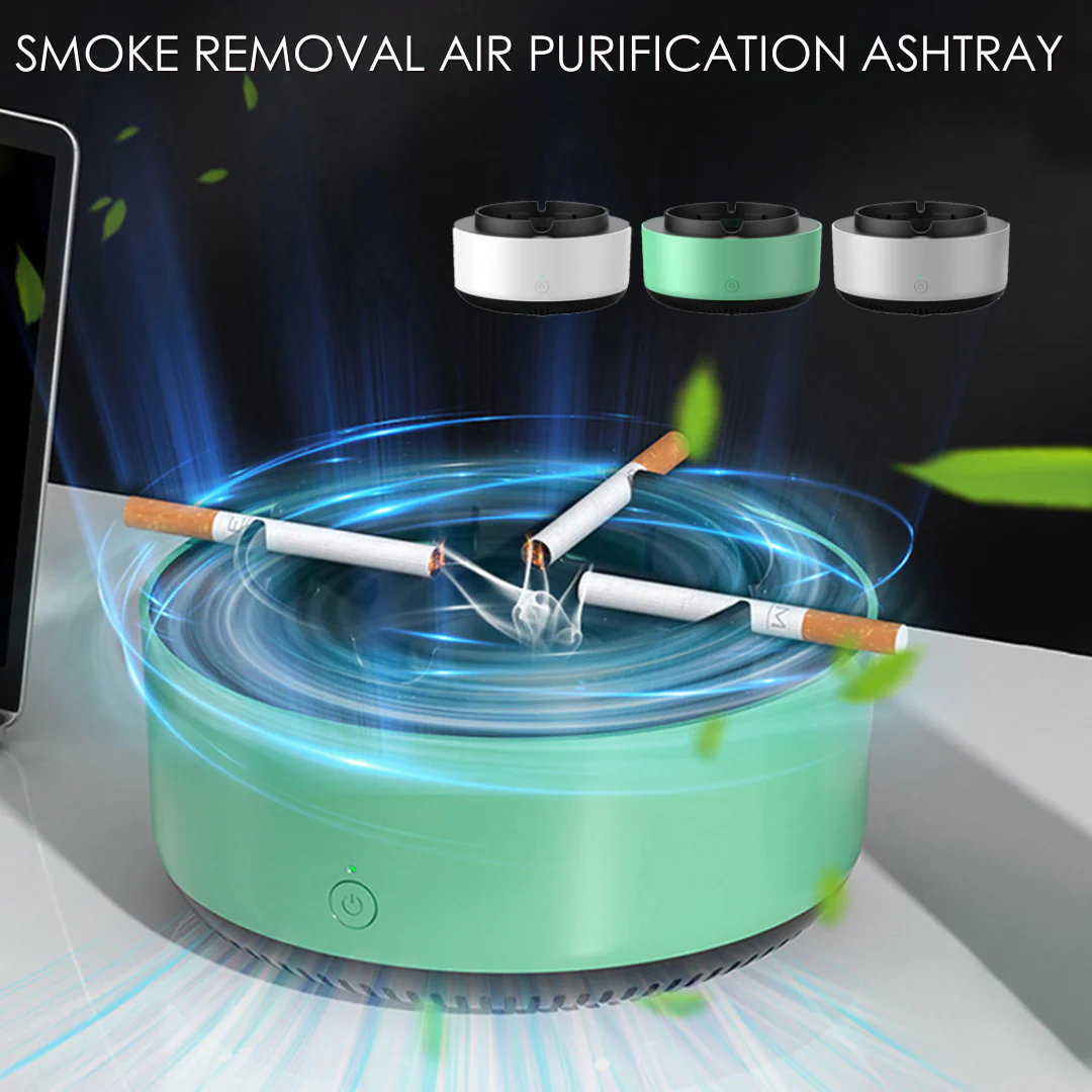Smokeless Ashtray Air Purifier Smoke Filter Ashtray with Odor Removal - Image 3