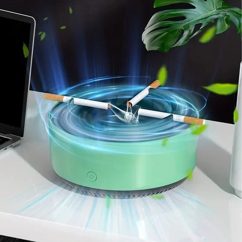 Smokeless Ashtray Air Purifier Smoke Filter Ashtray with Odor Removal - Image 4
