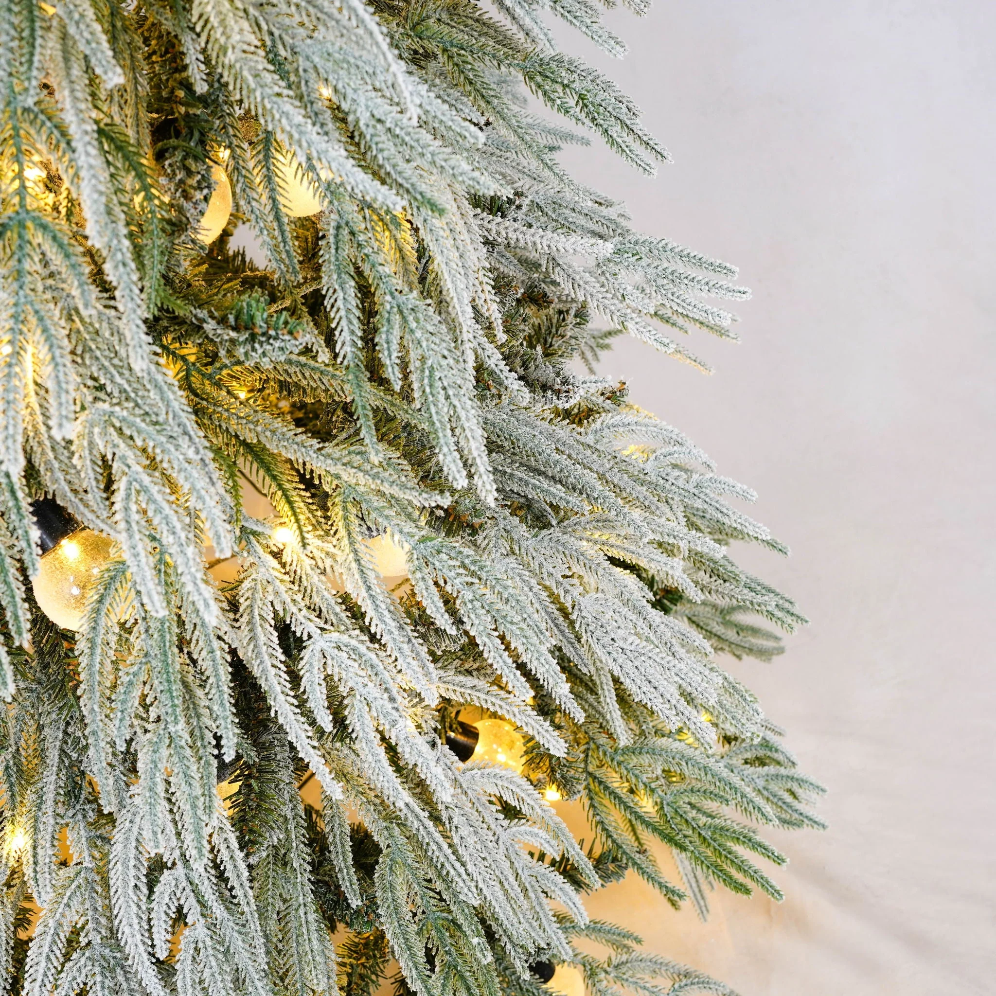 Snow Flocked Christmas Tree With LED Lights - Image 2