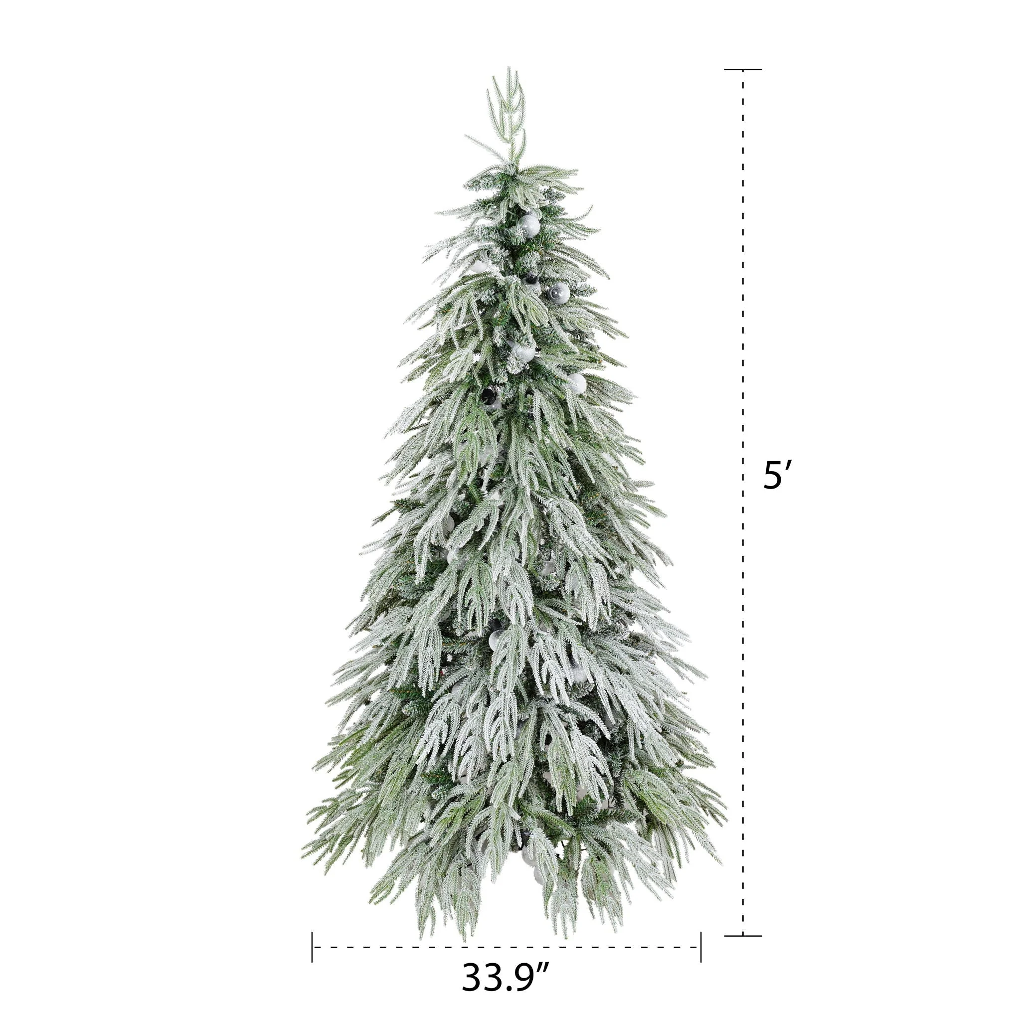 Snow Flocked Christmas Tree With LED Lights - Image 3