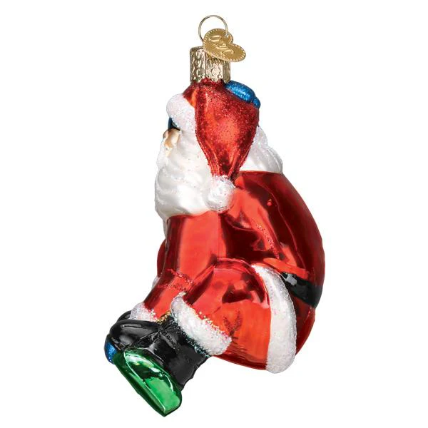 Snowboarding Santa Ornament - Image 5