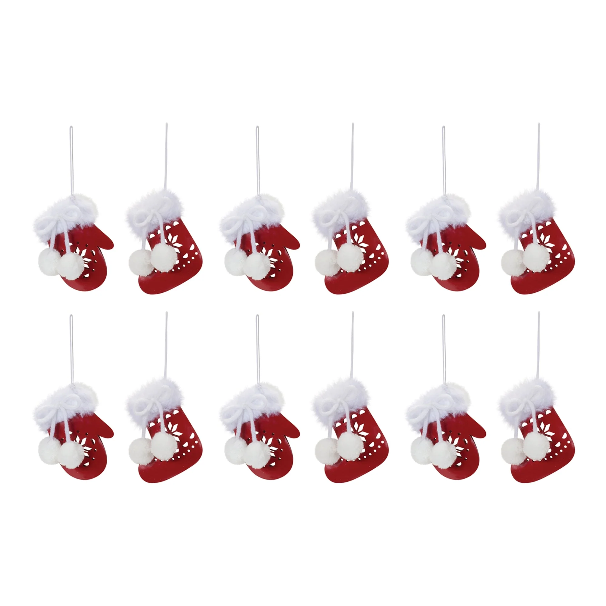 Snowflake Mitten and Stocking Ornament (Set of 12) - Image 2