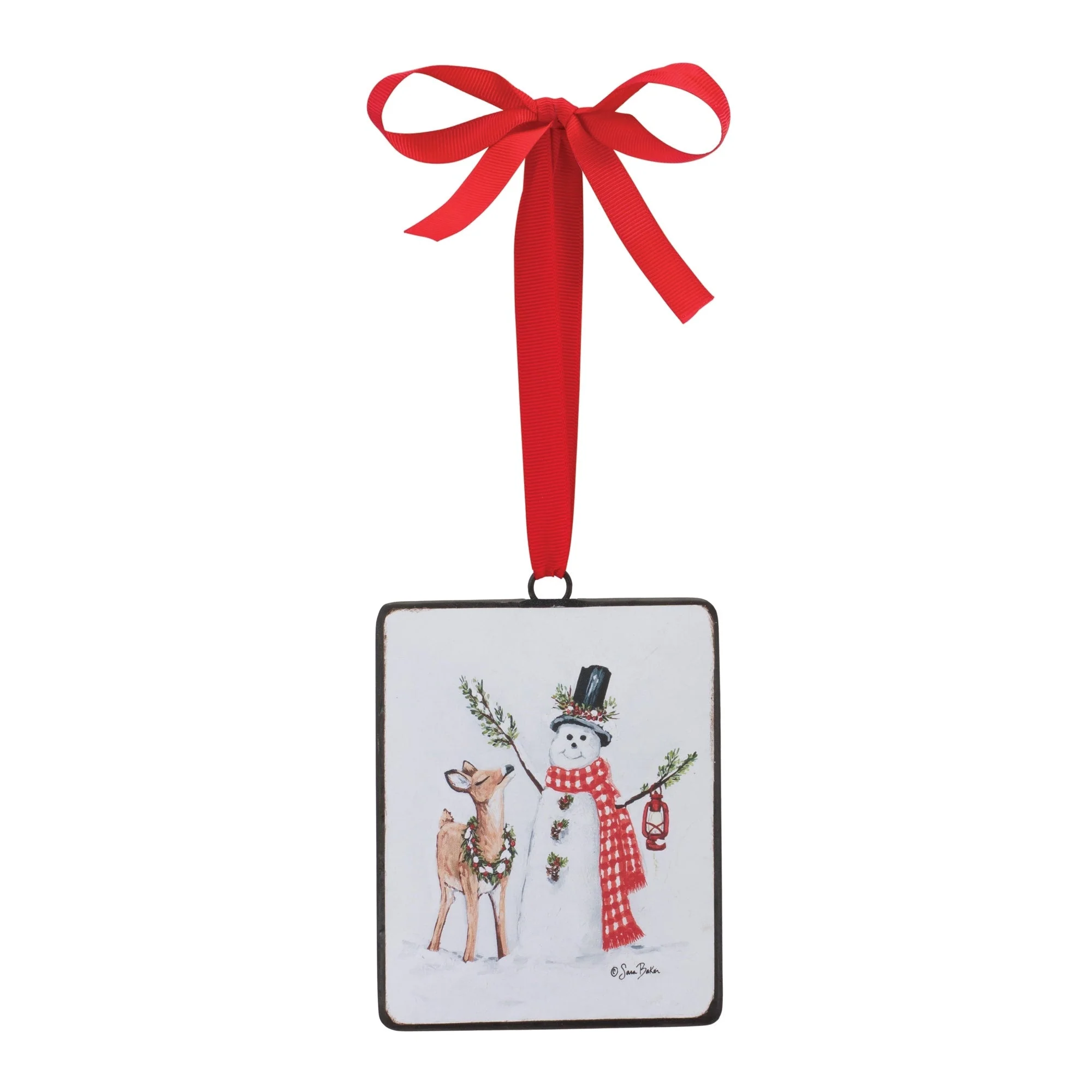 Snowman and Deer Ornament (Set of 12) - Image 2