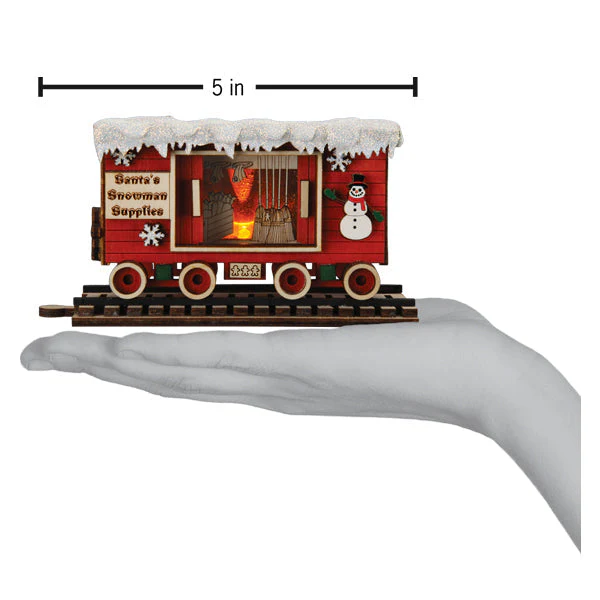 Snowman Box Car Ornament - Image 3