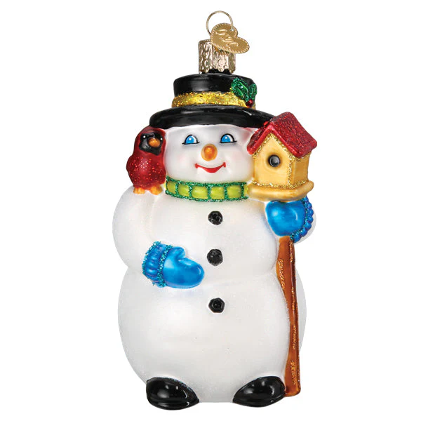 Snowman With Cardinal Ornament - Image 3