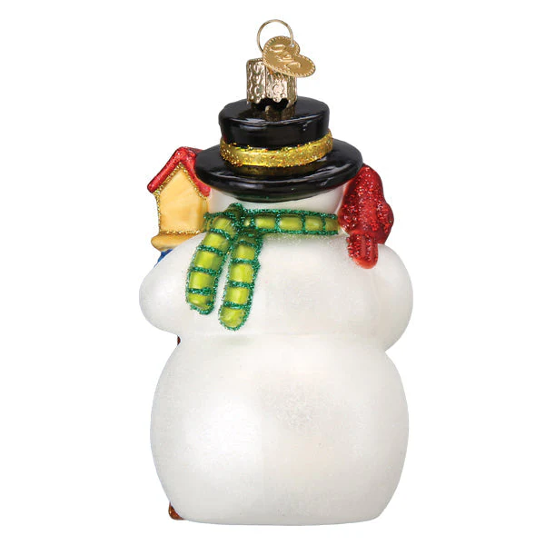Snowman With Cardinal Ornament - Image 4