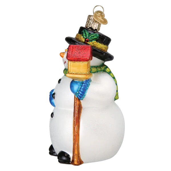 Snowman With Cardinal Ornament - Image 5