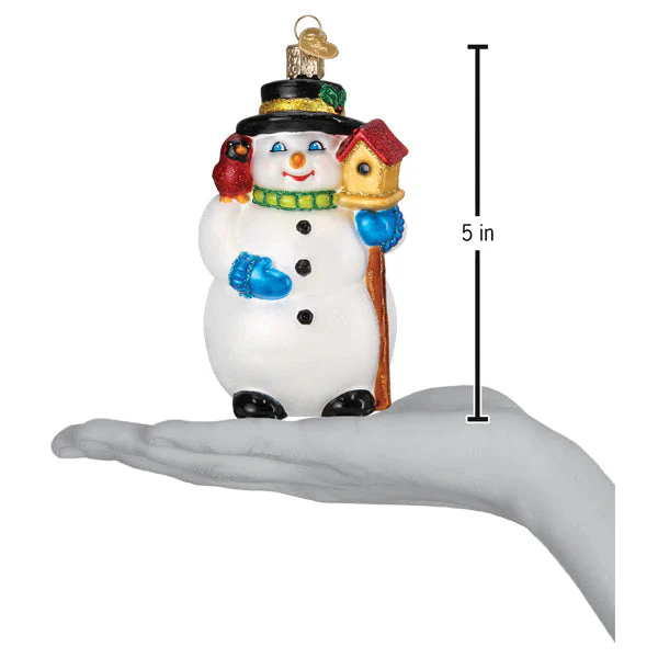 Snowman With Cardinal Ornament - Image 6