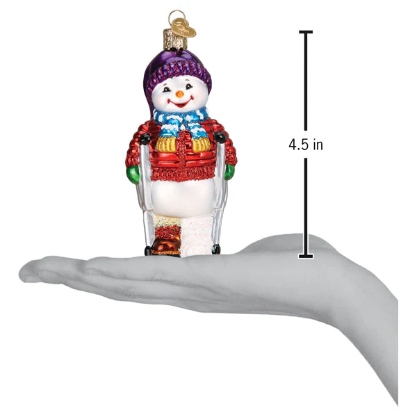 Snowman With Crutches Ornament by Old World Christmas - Image 6