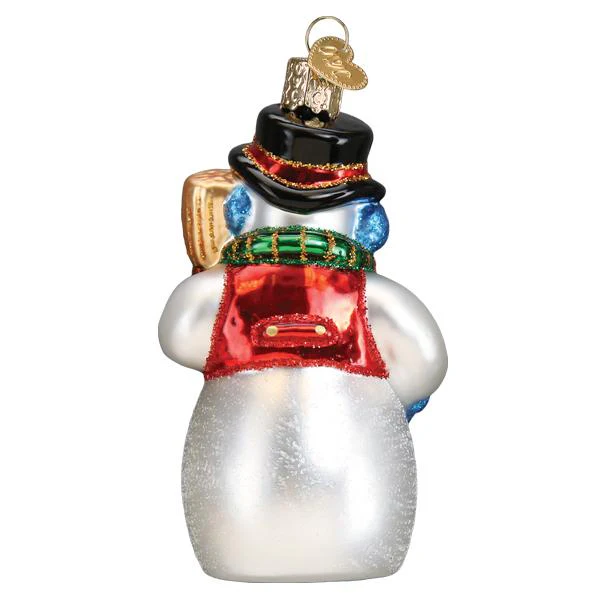 Snowman With Face Mask Ornament - Image 4