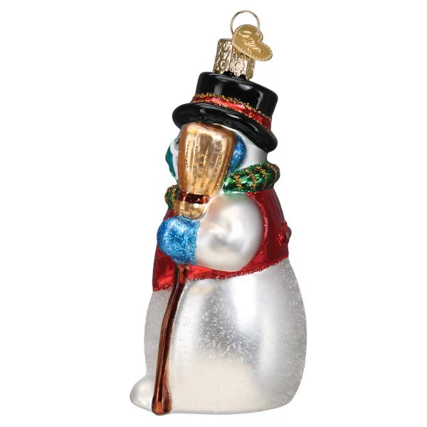 Snowman With Face Mask Ornament - Image 5