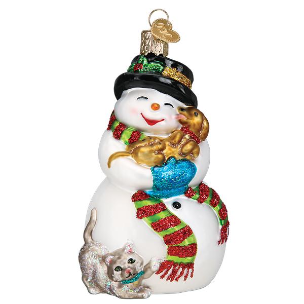 Snowman With Playful Pets - Image 5