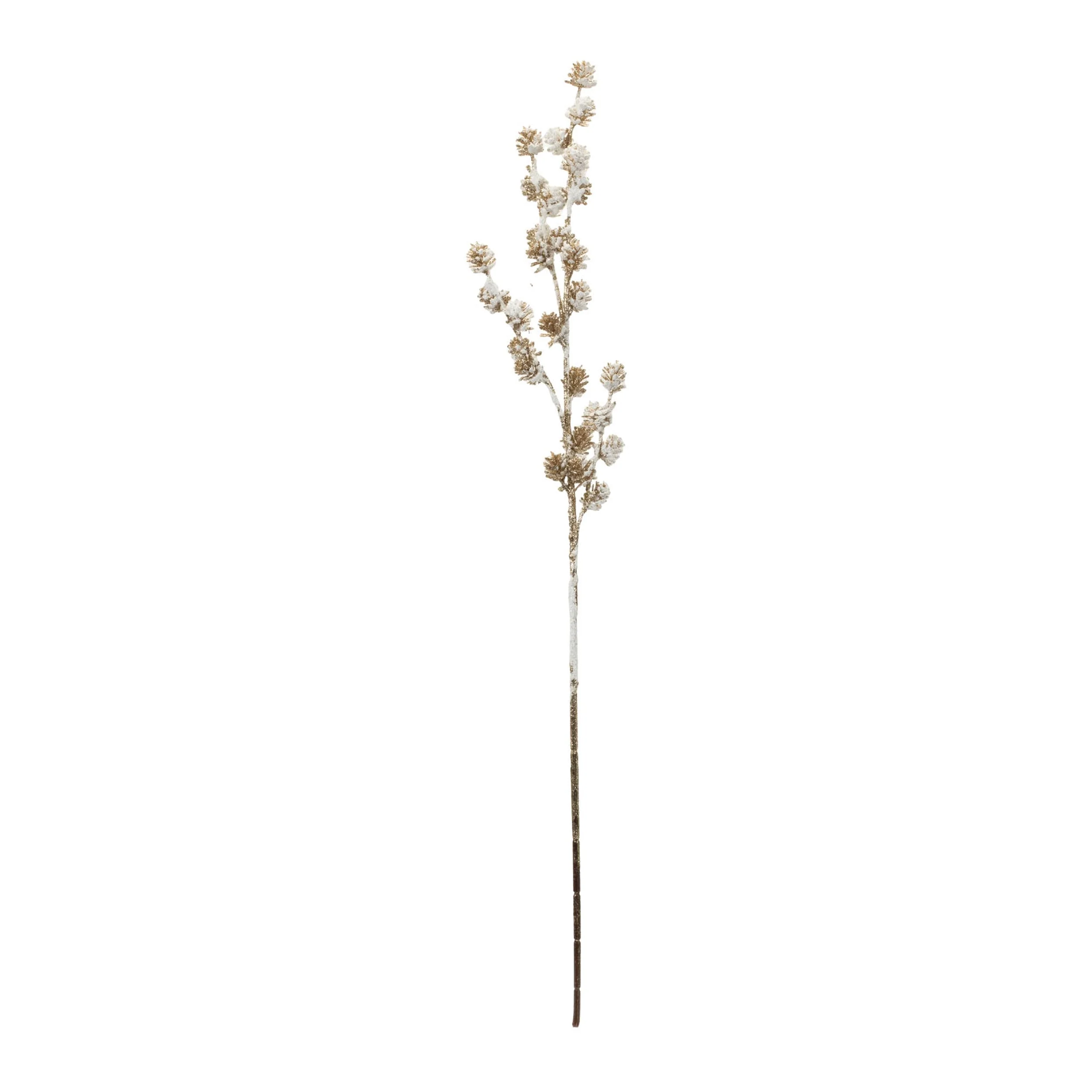 Snowy Glittered Pinecone Spray (Set of 6) - Image 2