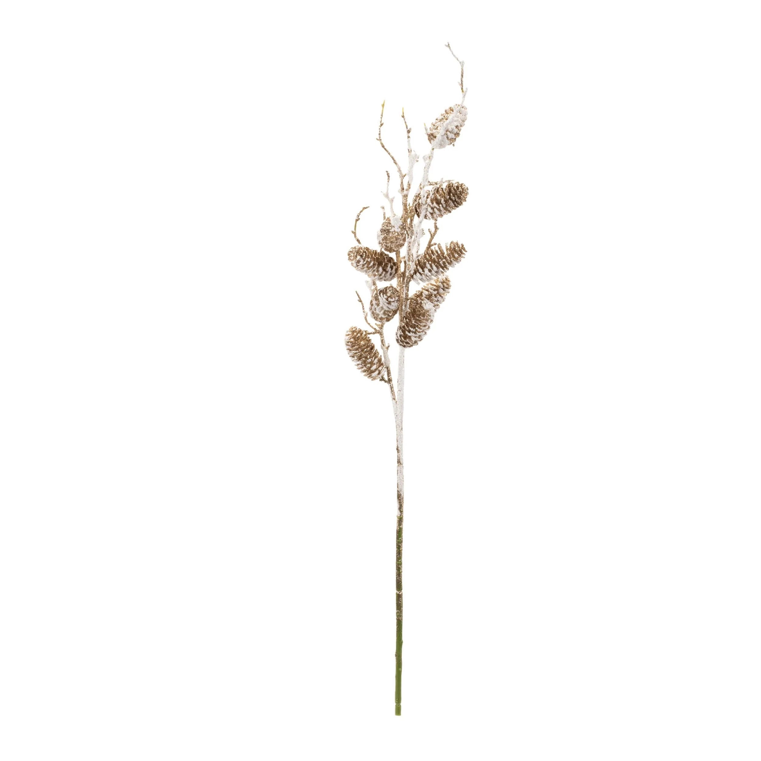 Snowy Glittered Pinecone Twig Spray (Set of 4) - Image 2