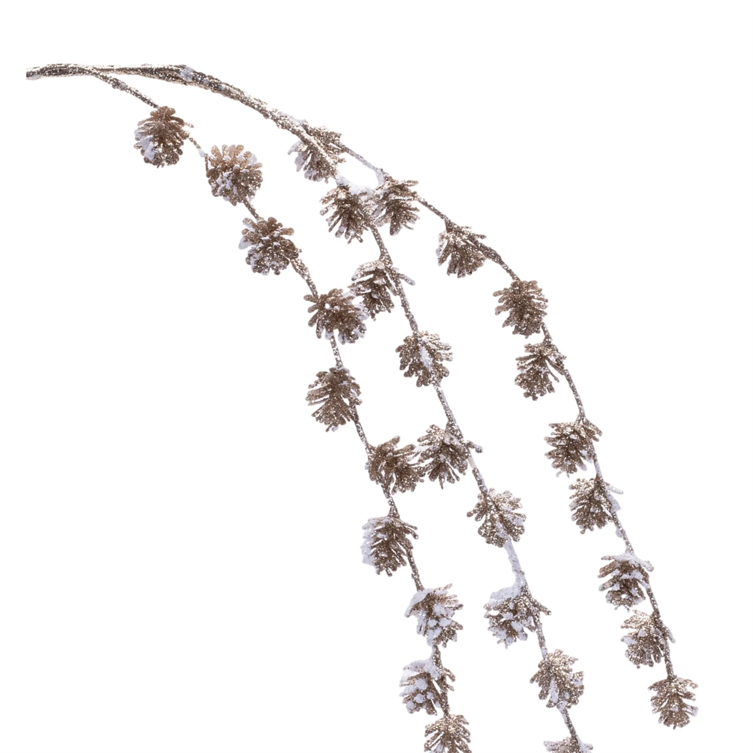 Snowy Hanging Pinecone Spray (Set of 6) - Image 2