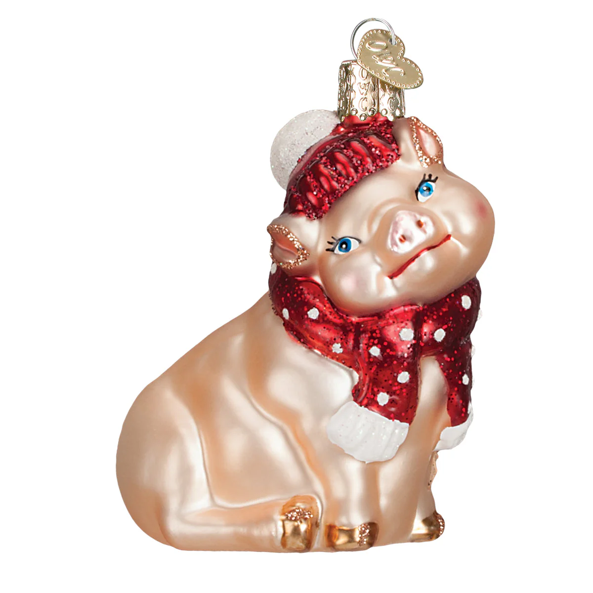 Snowy Pig Ornament - Image 3