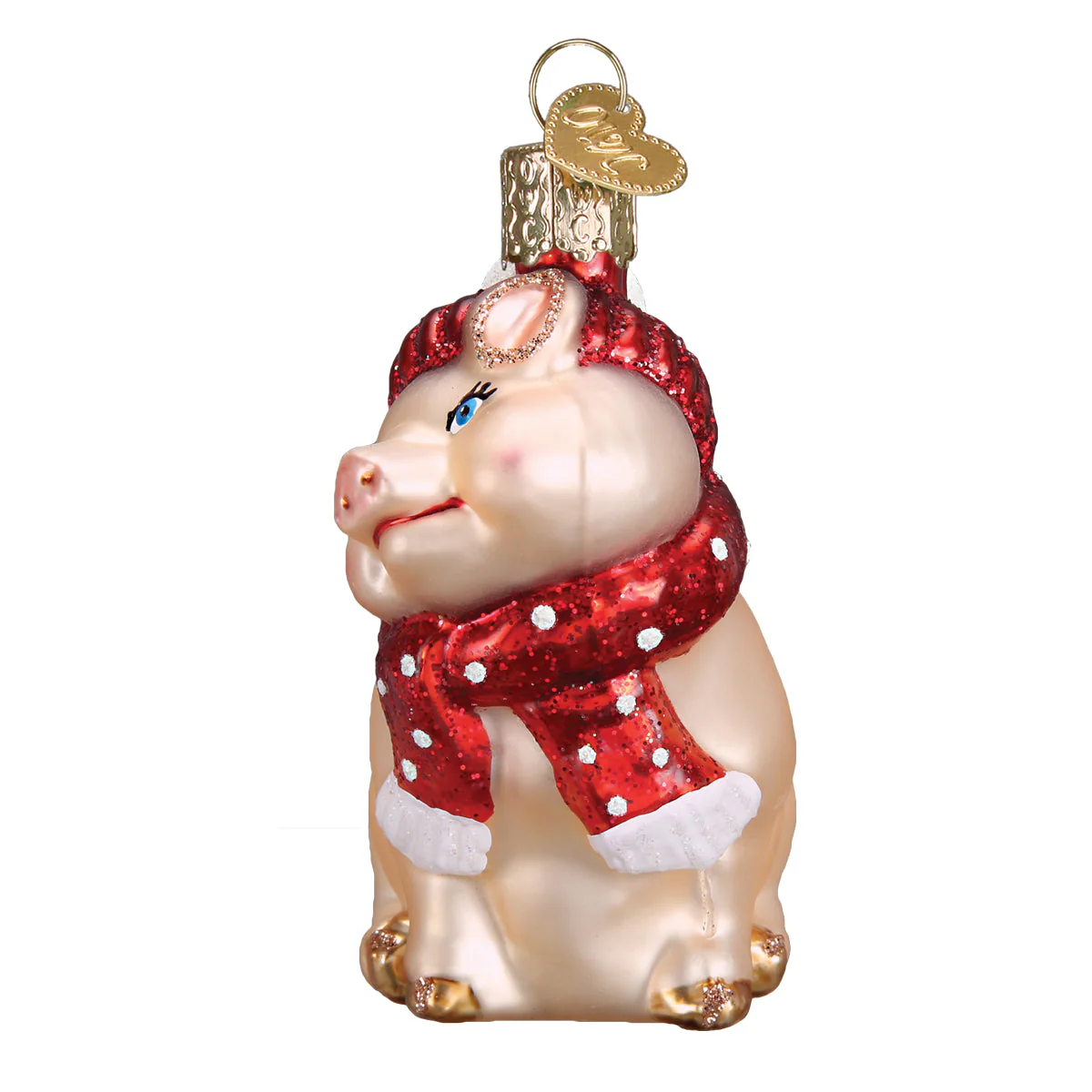 Snowy Pig Ornament - Image 5