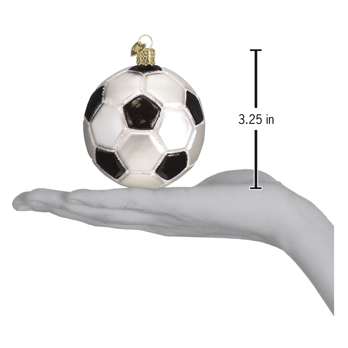 Soccer Ball Glass Ornament - Image 4