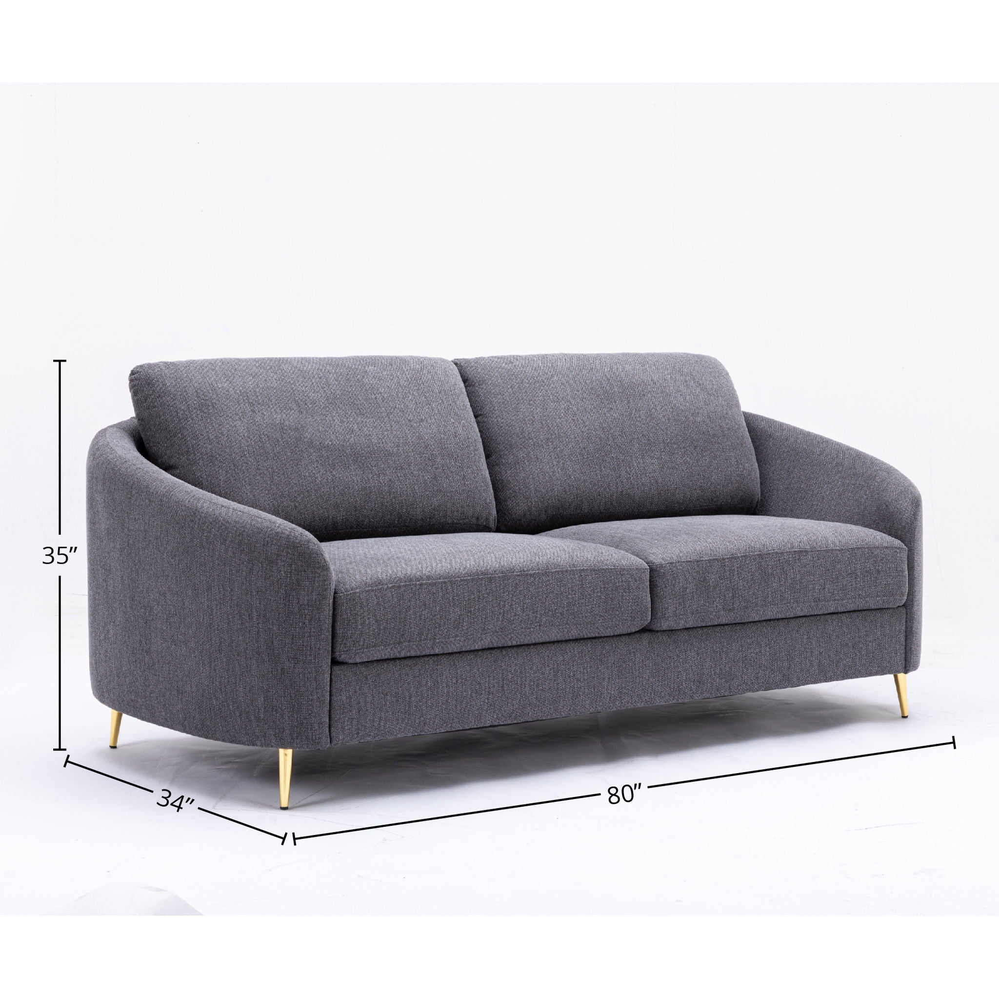 Sofa - Gray - Linen - Image 4