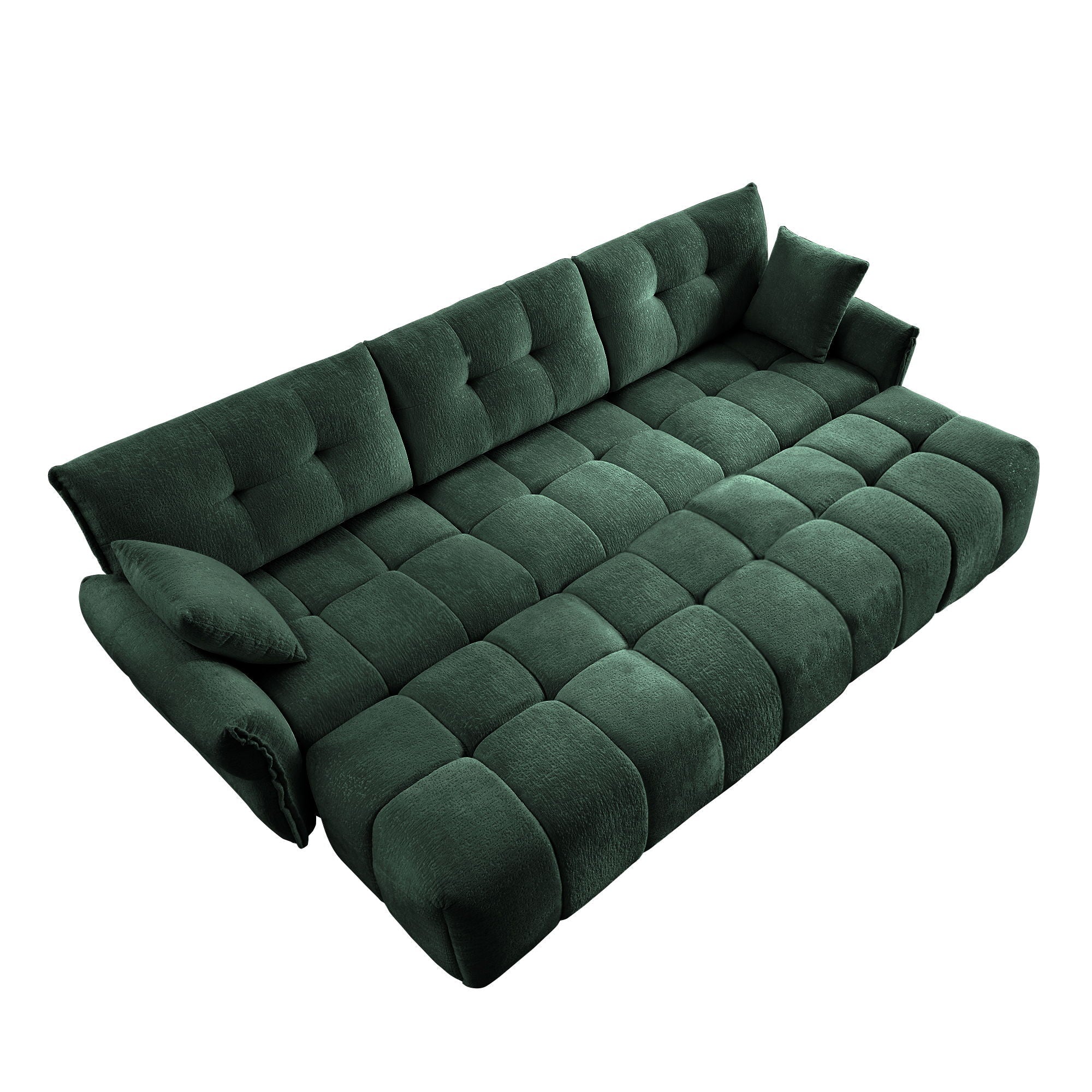 Sofa Set With Ottoman And Pillows, Textured, High Resilience Cushions - Image 8