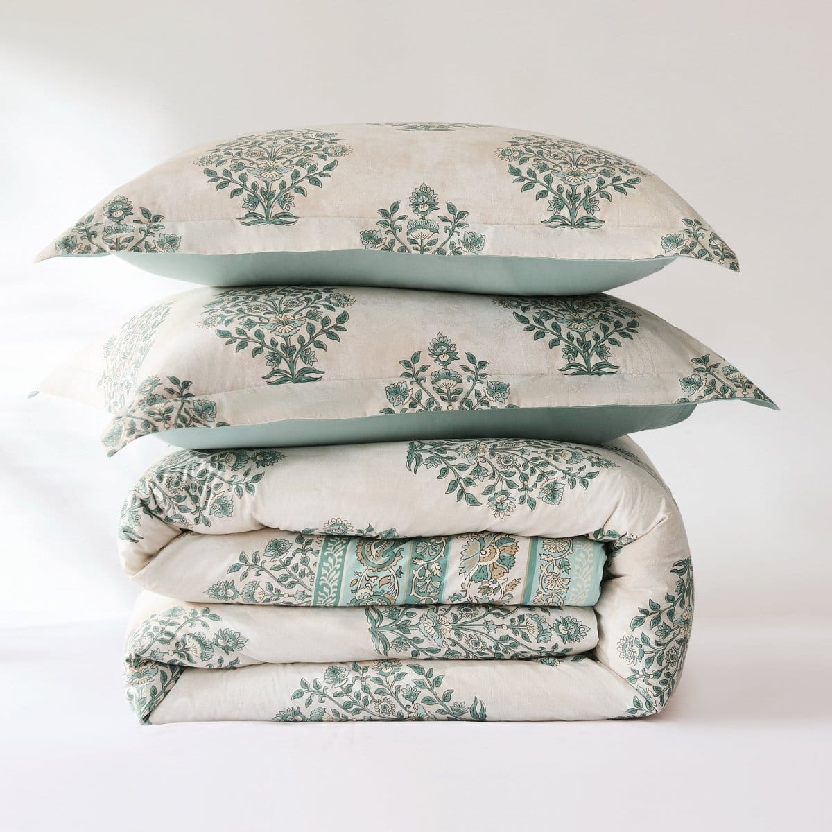 Sofia Flower Block Bouquet Cotton Comforter Set - Image 4