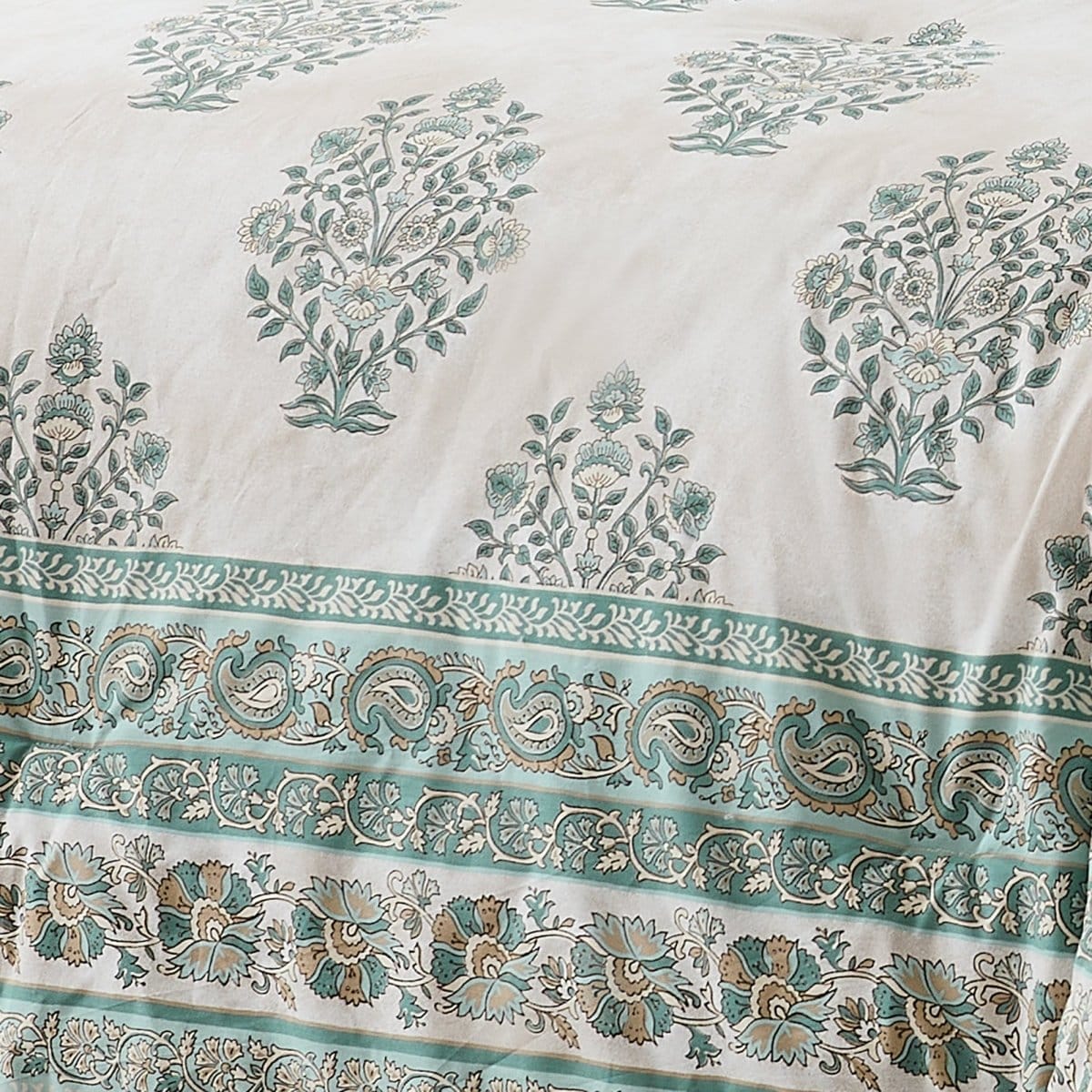 Sofia Flower Block Bouquet Cotton Comforter Set - Image 5