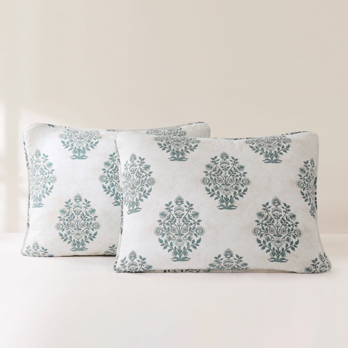Sofia Flower Block Bouquet Reversible Cotton Quilt 3Pc Set - Image 14