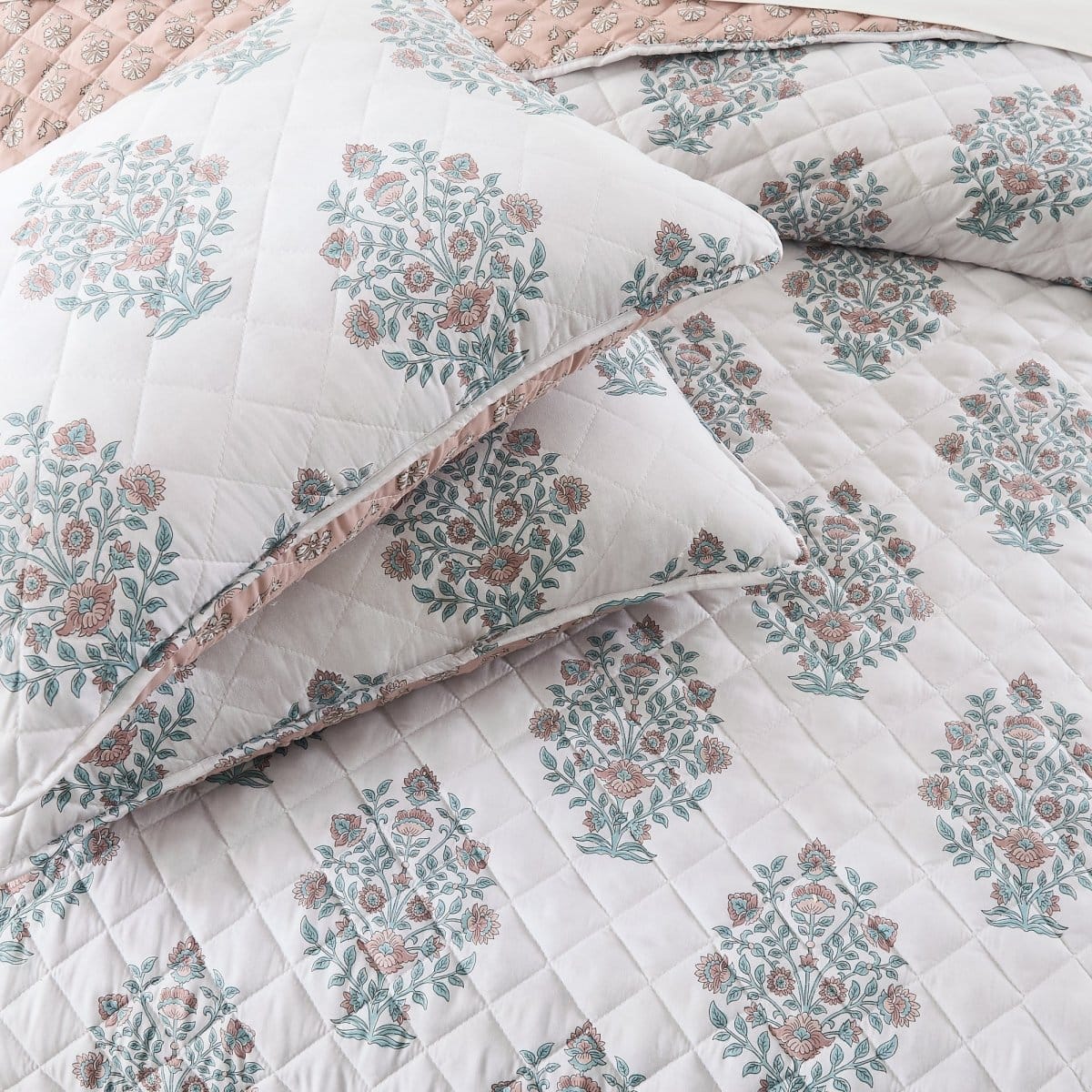 Sofia Flower Block Bouquet Reversible Quilt 6Pc Set - Image 14