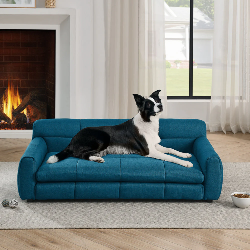 Soft and Comfortable Pet Bed for Big and Oversized Dogs - Dark Blue - Image 3