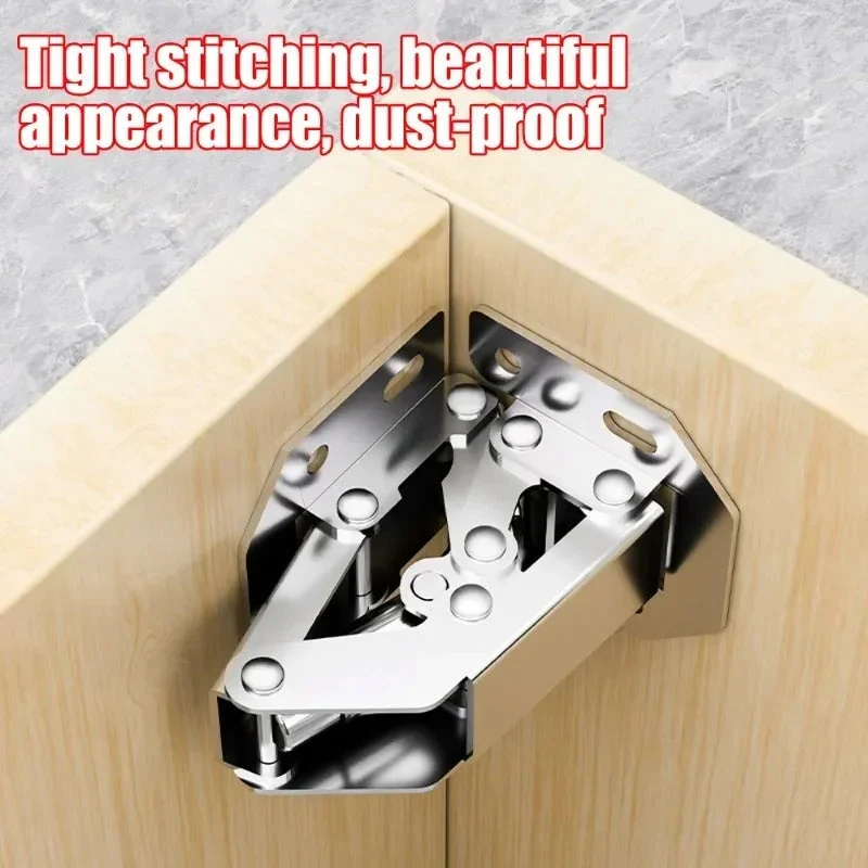 Soft Close Cabinet Hinges 90° Hydraulic Frameless Door Hinges Nickel Plated (10 Pack) - Image 2