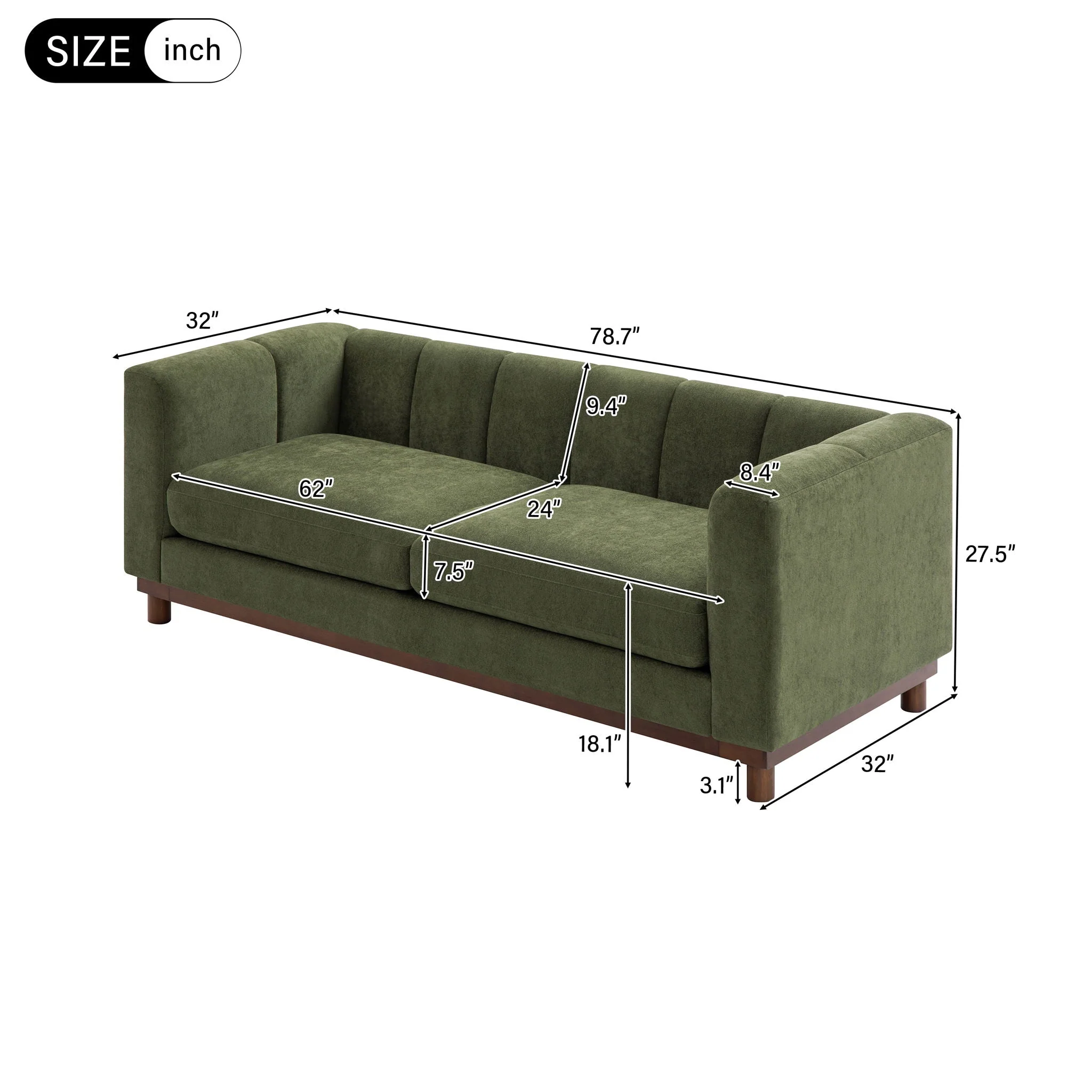 Soft Loveseat Sofa For Living Room - Image 6