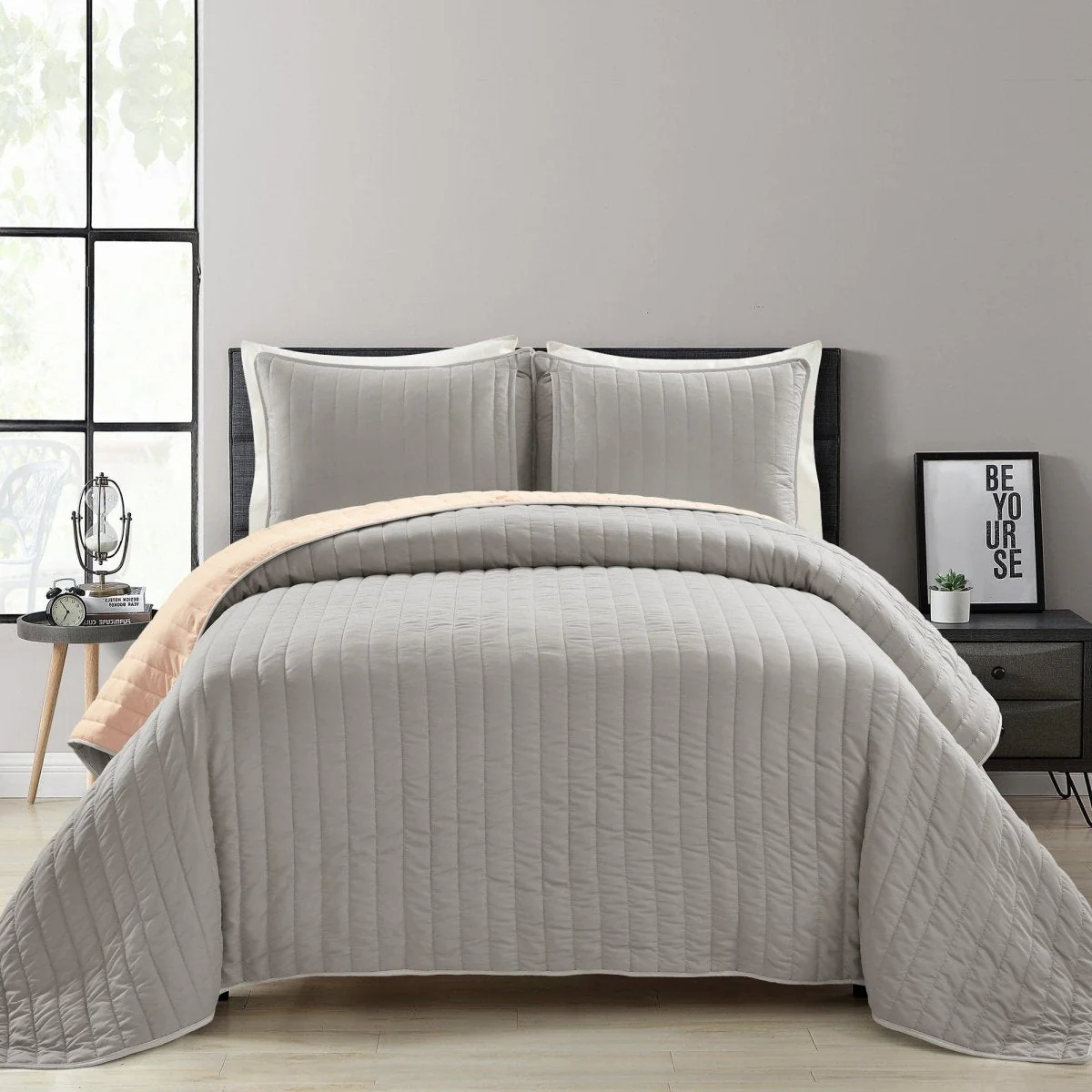 Soft Stripe All Season Quilt/Coverlet Set - Image 10