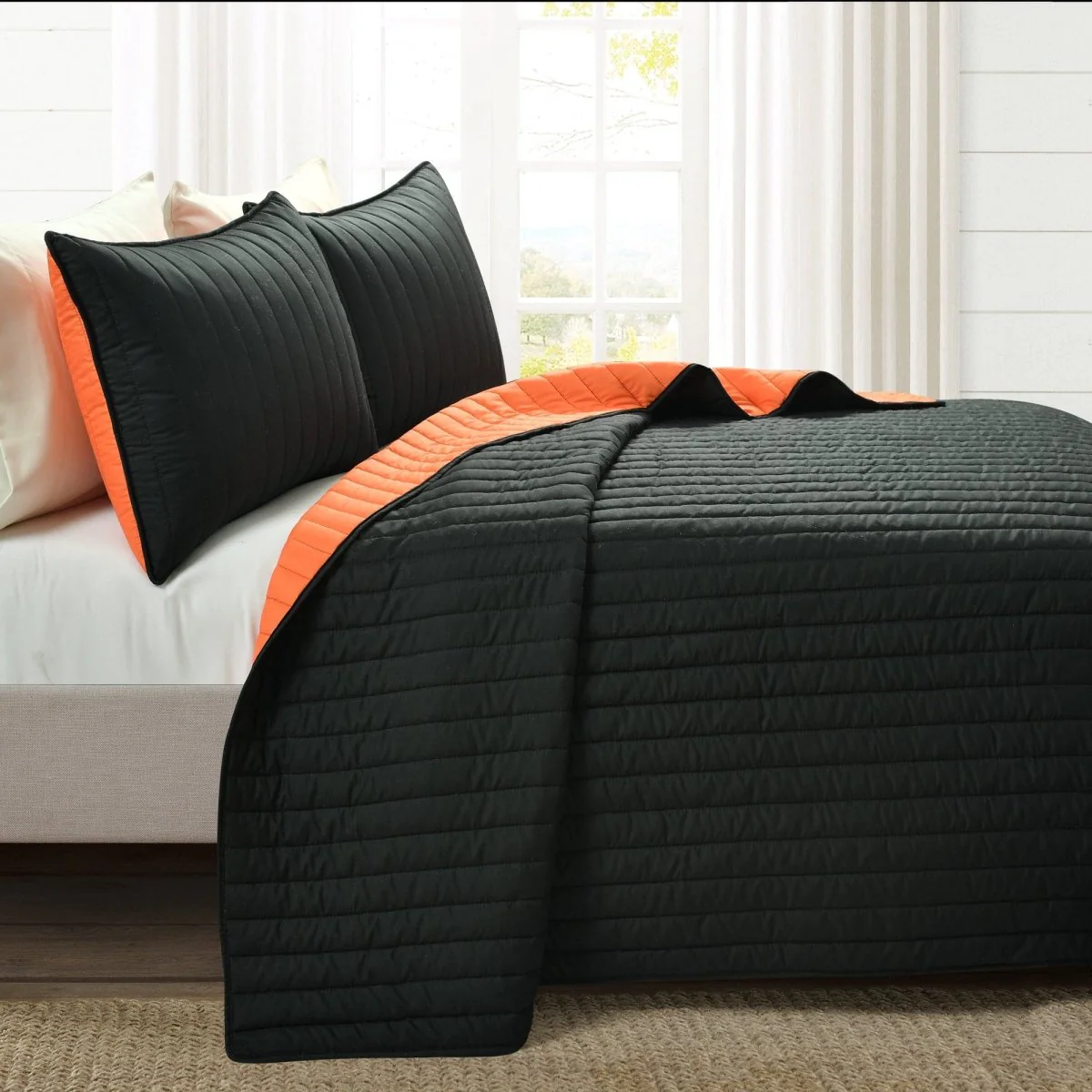 Soft Stripe All Season Quilt/Coverlet Set - Image 15