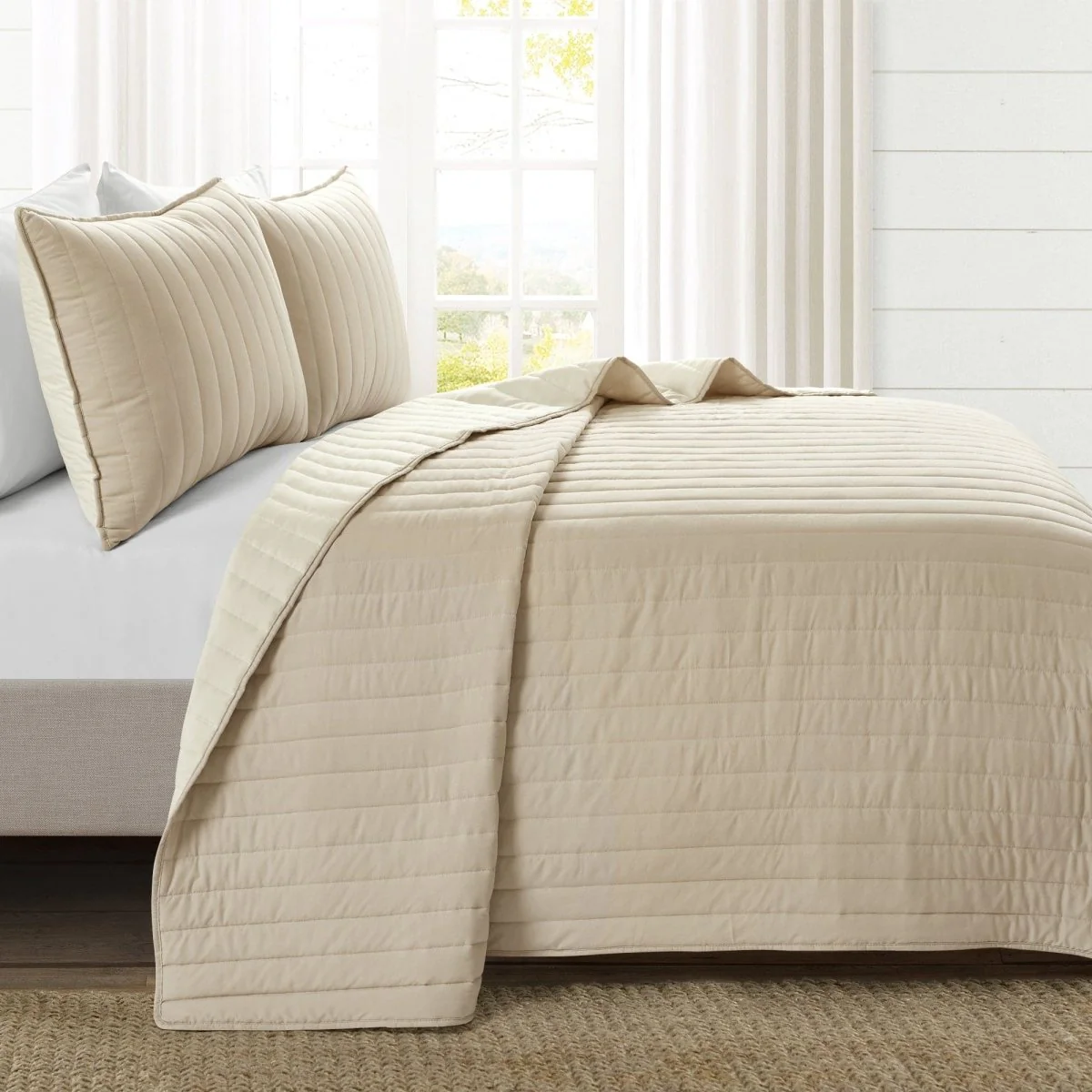 Soft Stripe All Season Quilt/Coverlet Set - Image 16