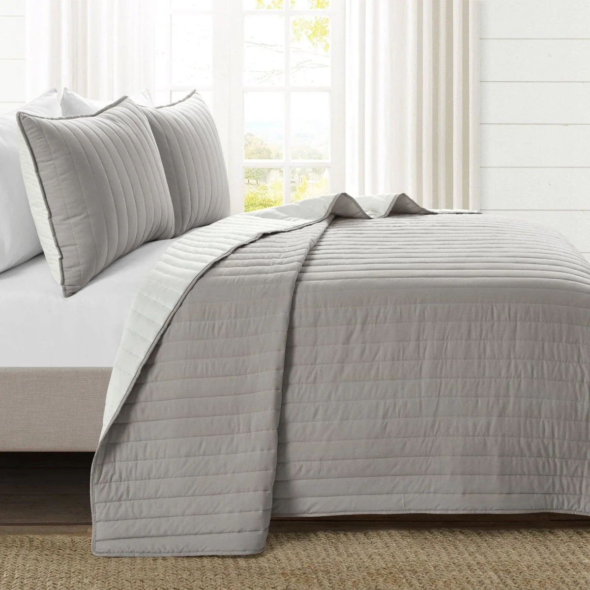 Soft Stripe All Season Quilt/Coverlet Set - Image 17