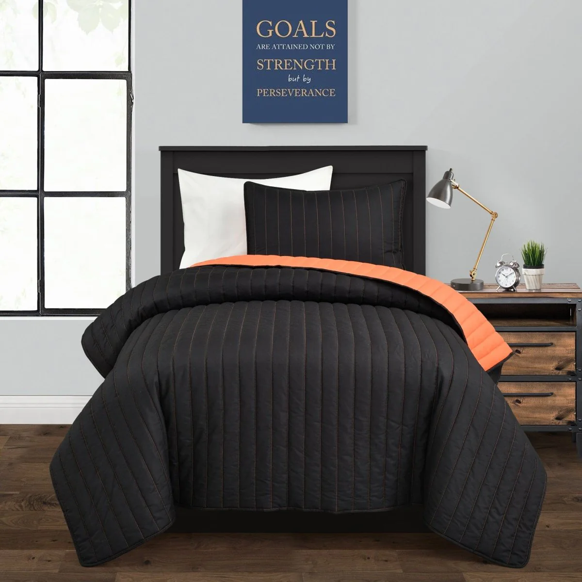 Soft Stripe All Season Quilt/Coverlet Set - Image 7