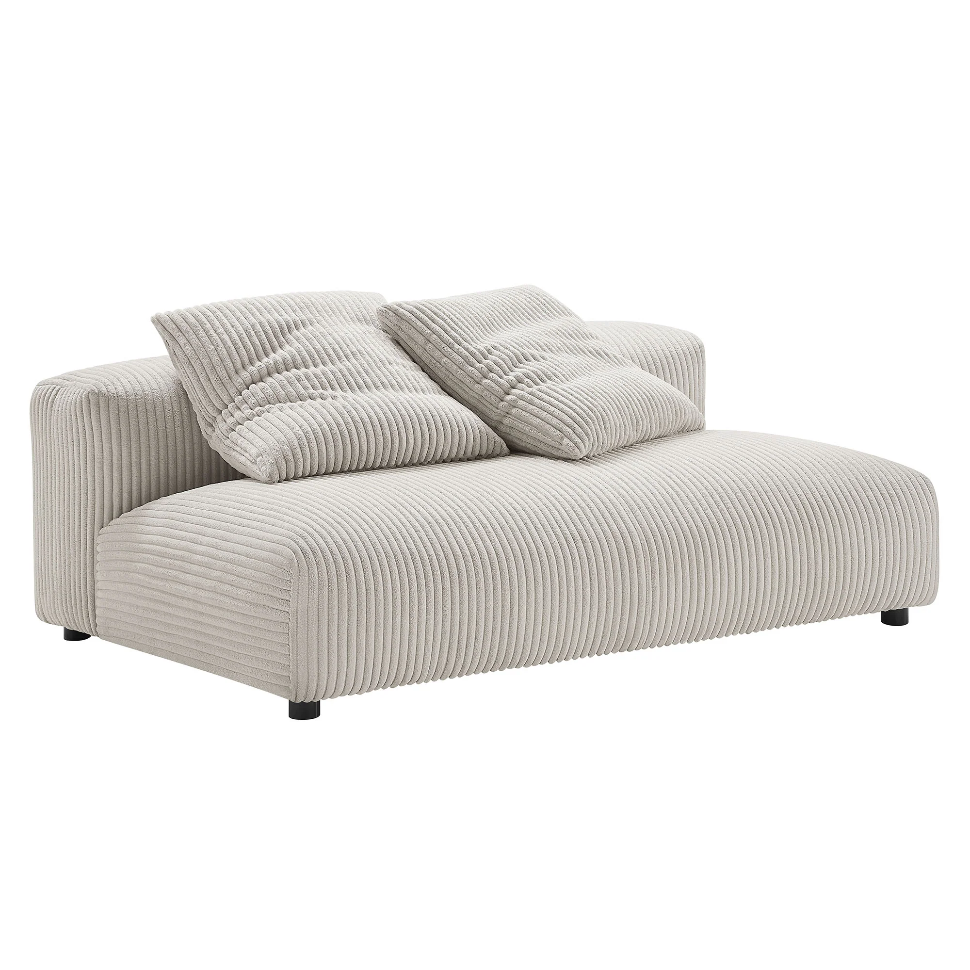 Solace 2-Piece Modular Corduroy Upholstered Sectional Sofa with Chaise - Image 10