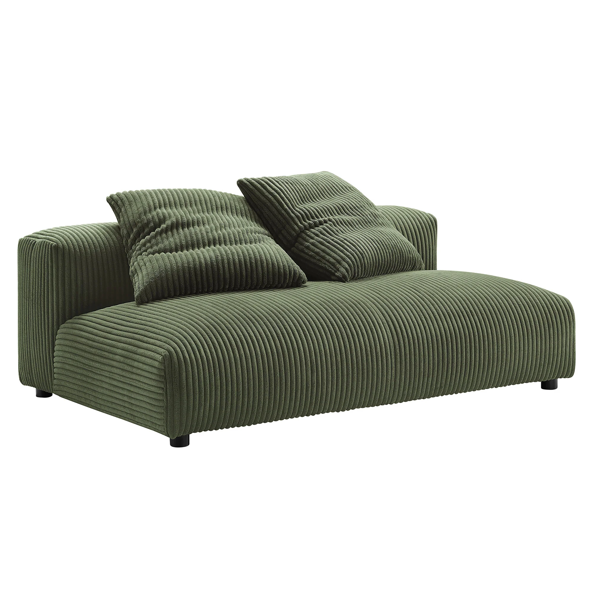 Solace 2-Piece Modular Corduroy Upholstered Sectional Sofa with Chaise - Image 4