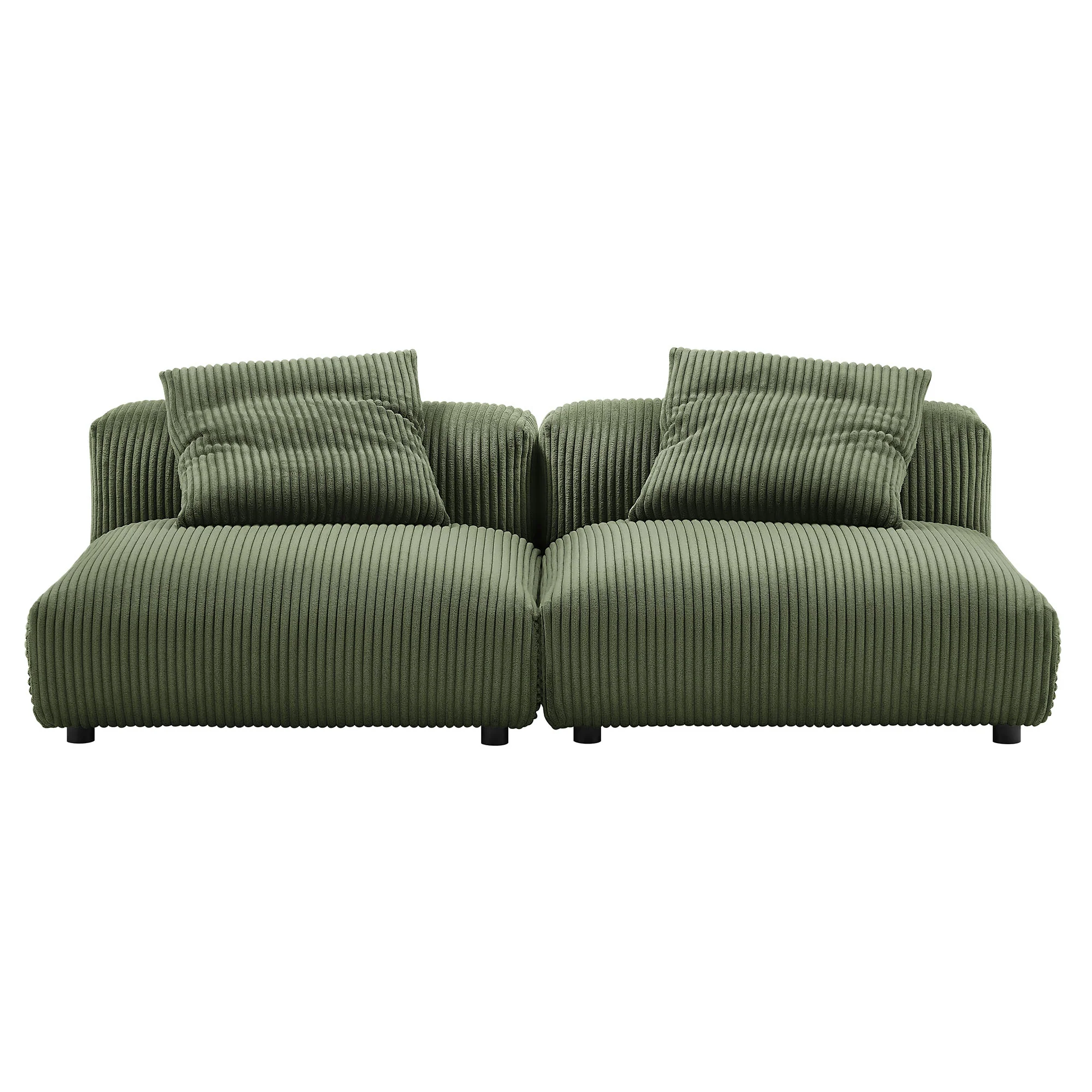 Solace 2-Piece Modular Corduroy Upholstered Sofa by Modway - Image 10
