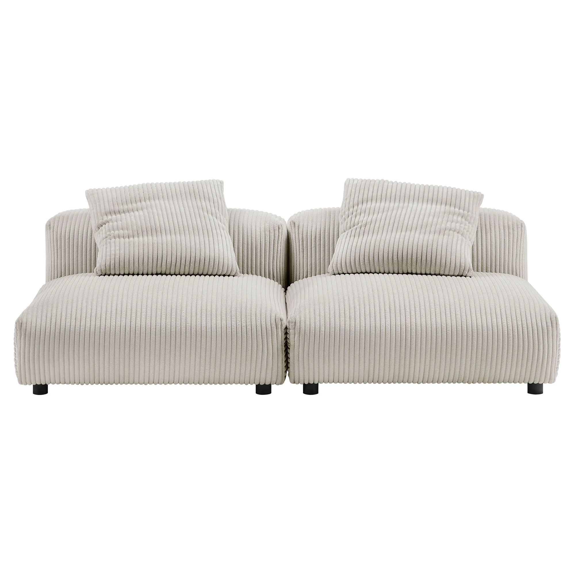 Solace 2-Piece Modular Corduroy Upholstered Sofa by Modway - Image 5
