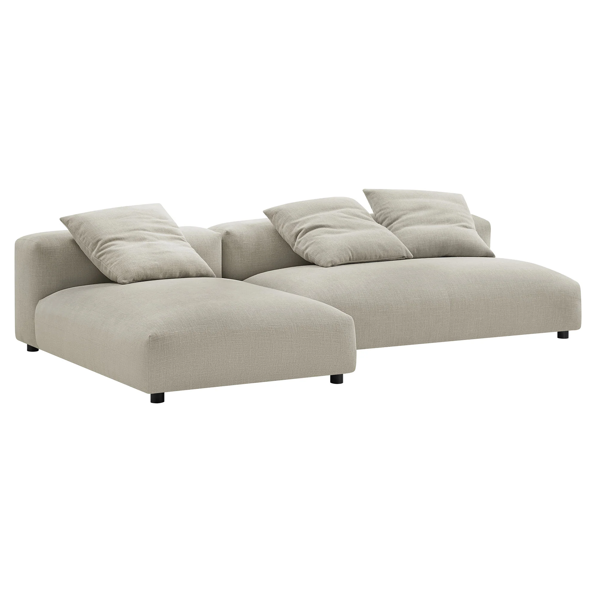 Solace 2-Piece Modular Upholstered Fabric Sectional Sofa With Chaise by Modway - Image 17