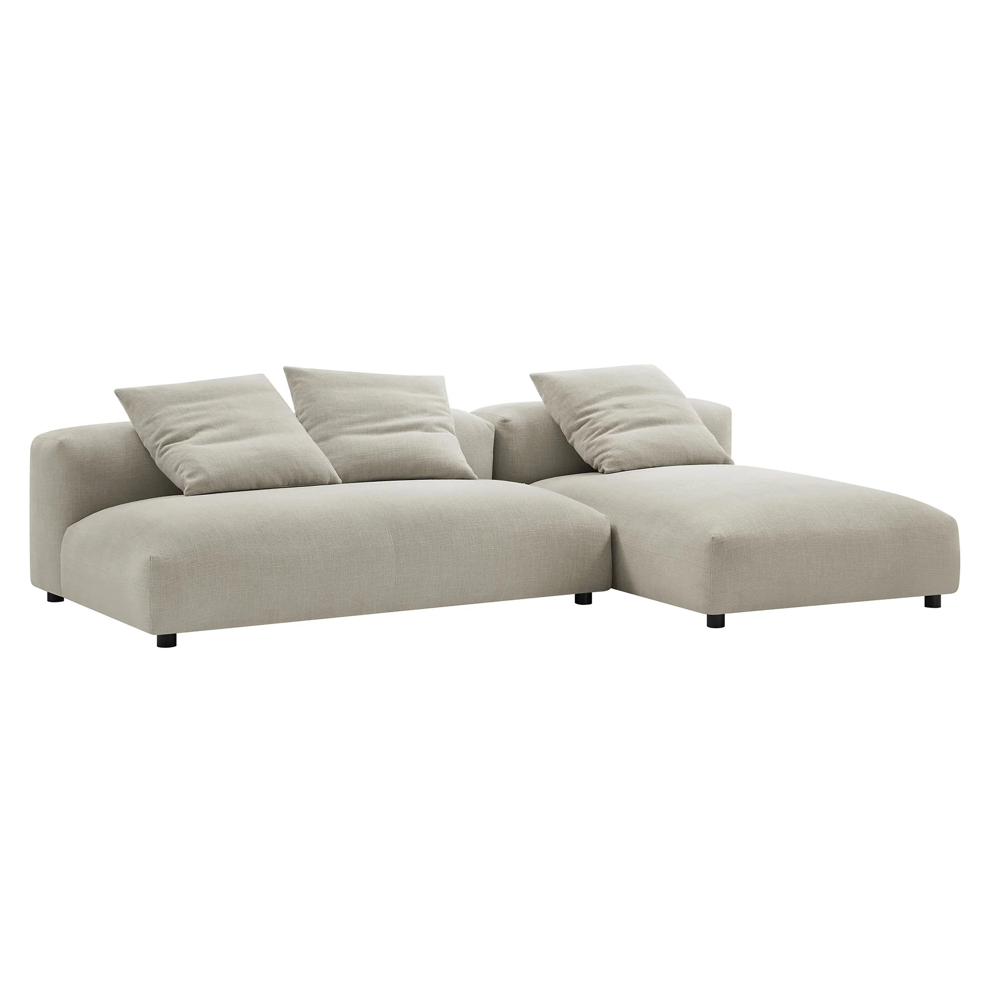 Solace 2-Piece Modular Upholstered Fabric Sectional Sofa With Chaise by Modway - Image 21