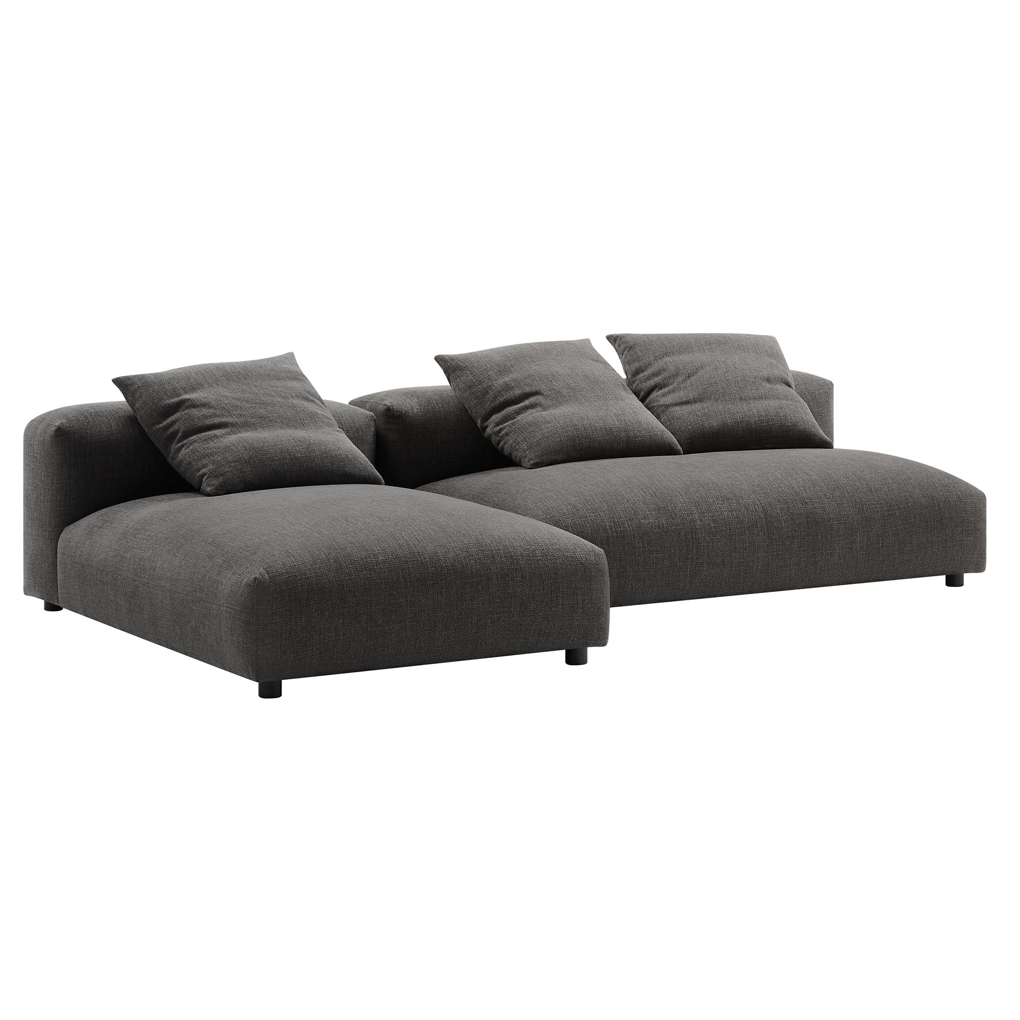 Solace 2-Piece Modular Upholstered Fabric Sectional Sofa With Chaise by Modway - Image 3