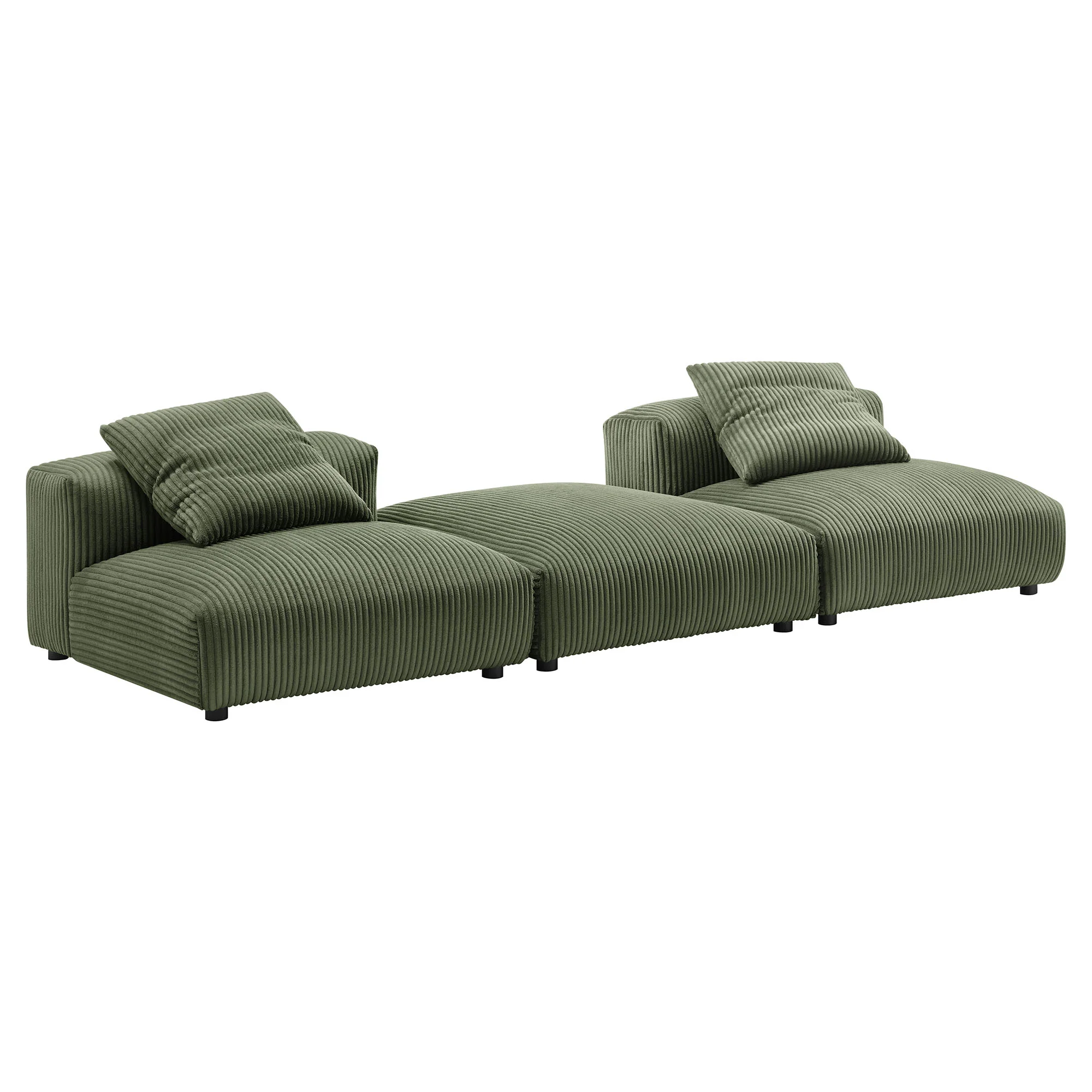Solace 3-Piece Modular Corduroy Upholstered Sectional Sofa by Modway - Image 14