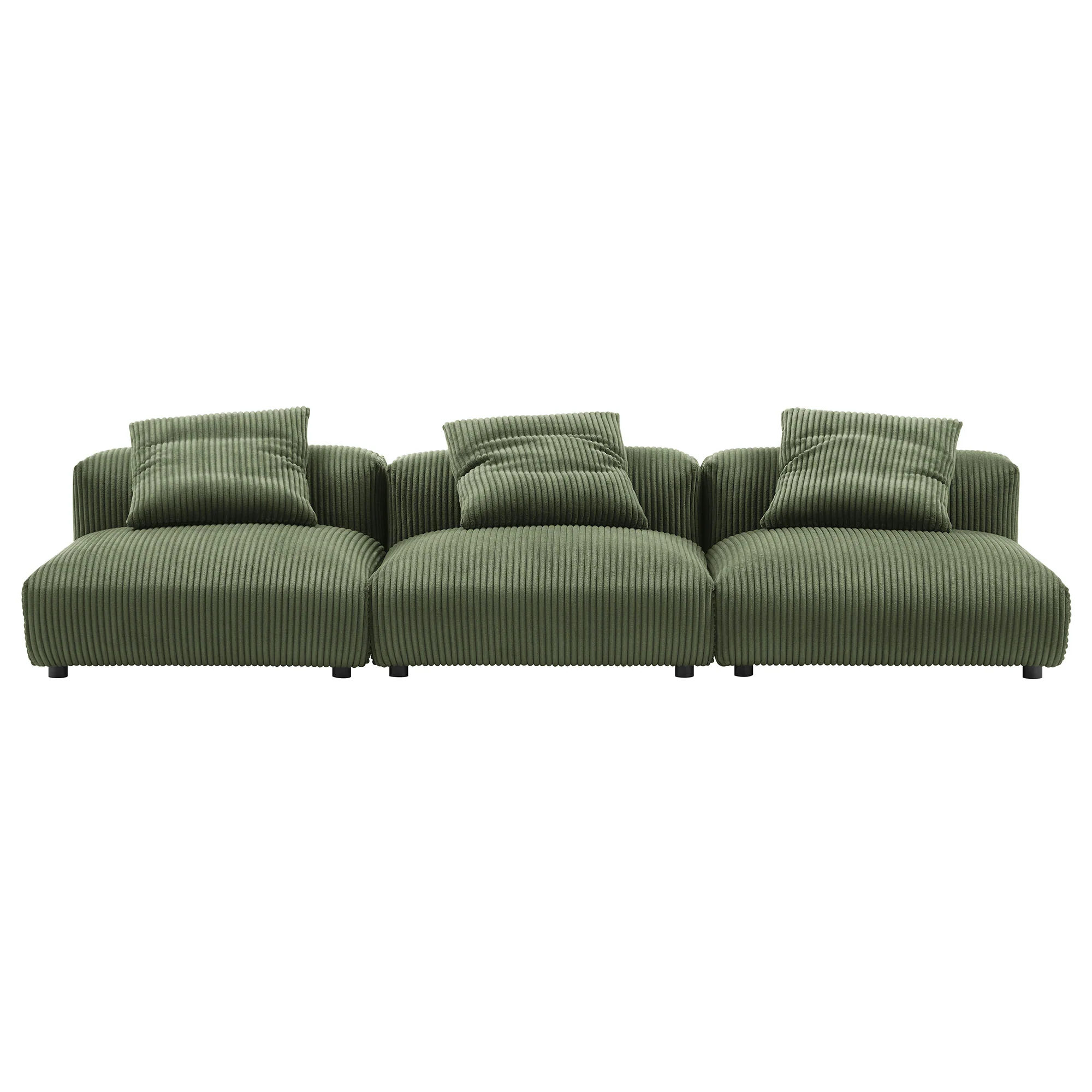 Solace 3-Piece Modular Corduroy Upholstered Sofa by Modway - Image 10