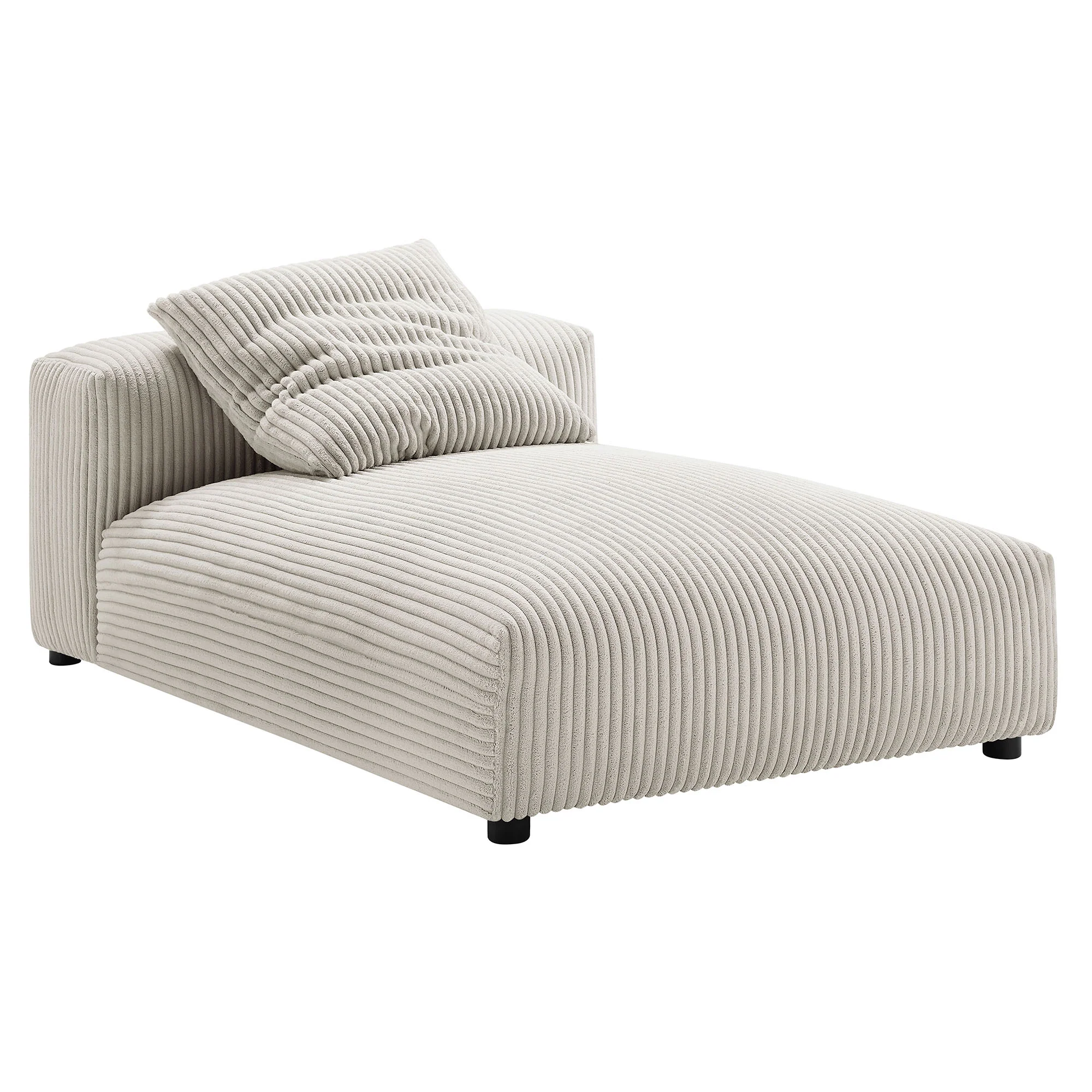 Solace 4-Piece Modular Corduroy Upholstered Sectional Sofa With Ottoman - Image 10