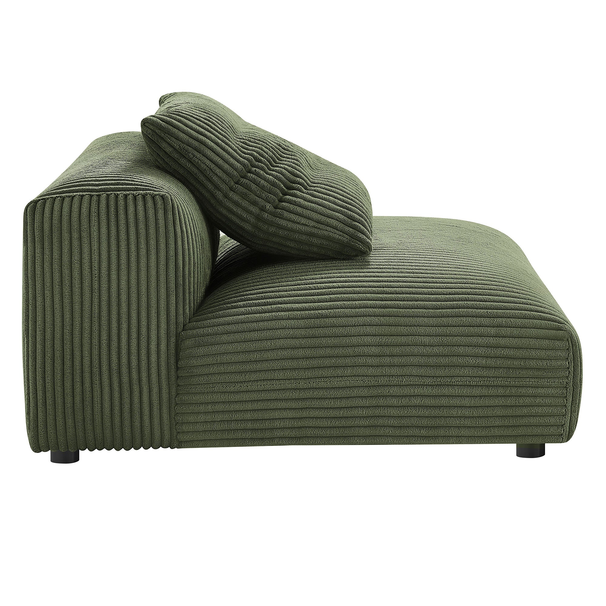 Solace Modular Corduroy Upholstered Armless Chair and Ottoman Set by Modway - Image 10