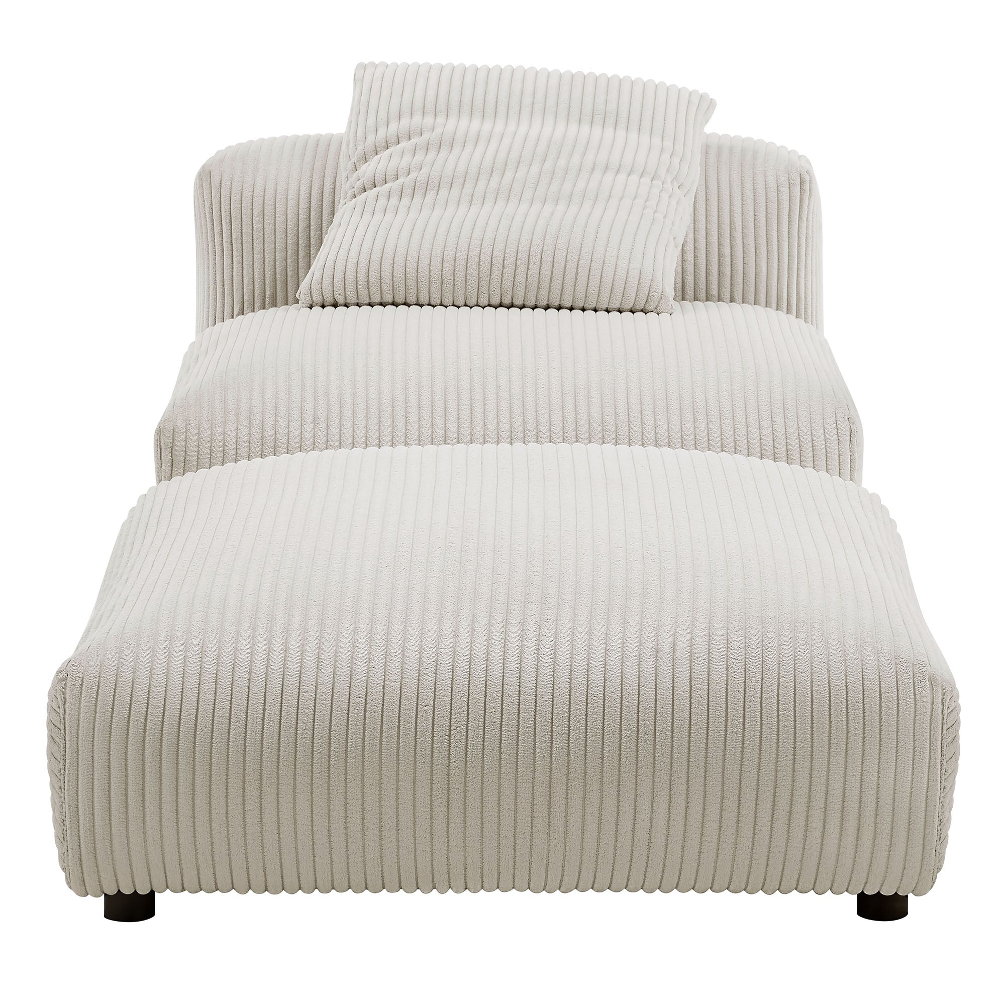 Solace Modular Corduroy Upholstered Armless Chair and Ottoman Set by Modway - Image 7