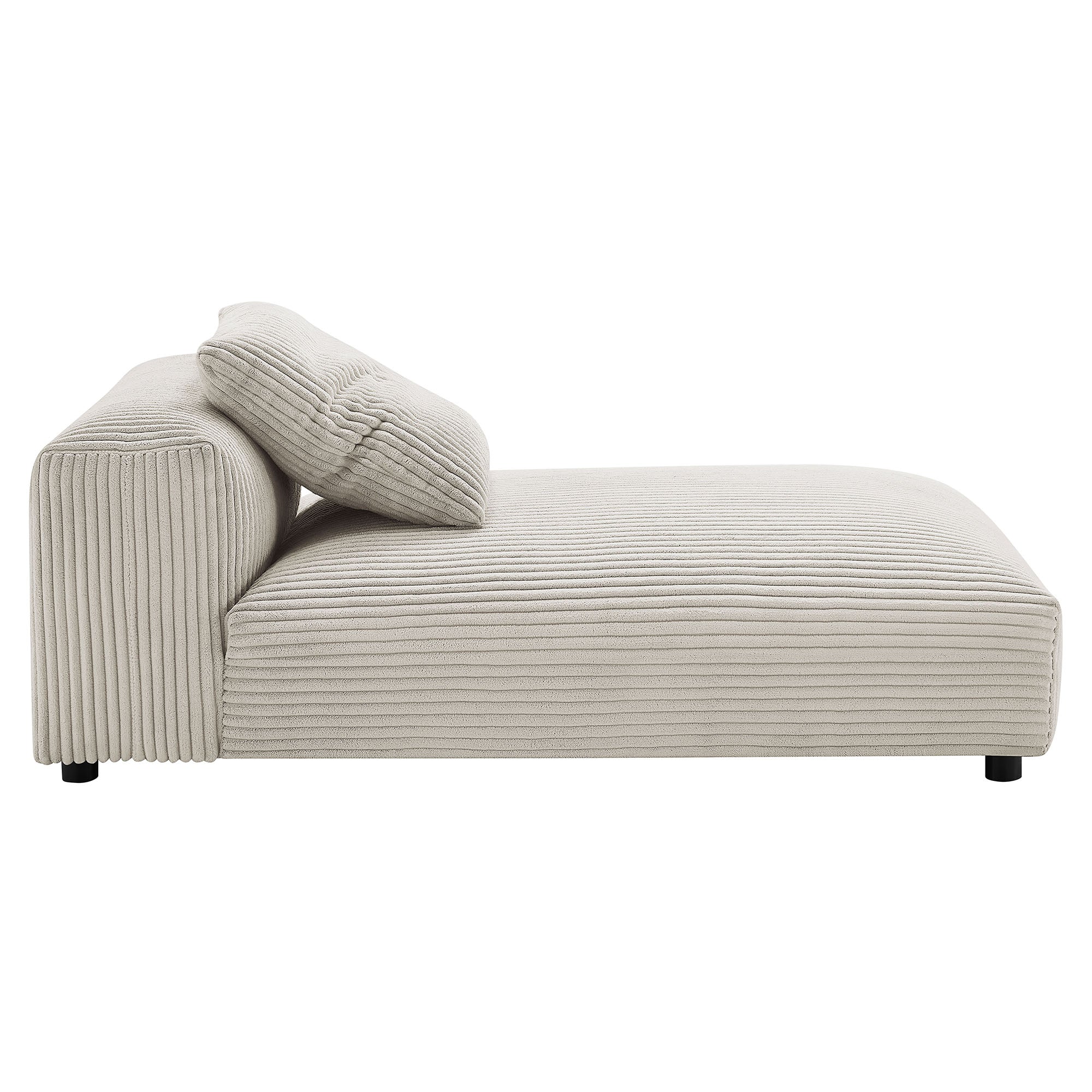 Solace Modular Corduroy Upholstered Armless Chaise Lounge - Image 11